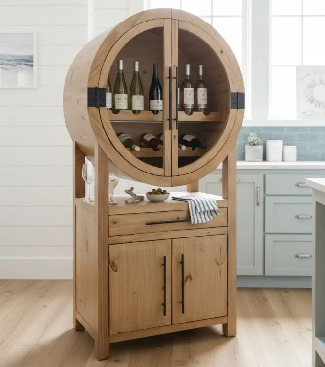 Rustic solid wood marine wine bar please call for pricing and availability. 