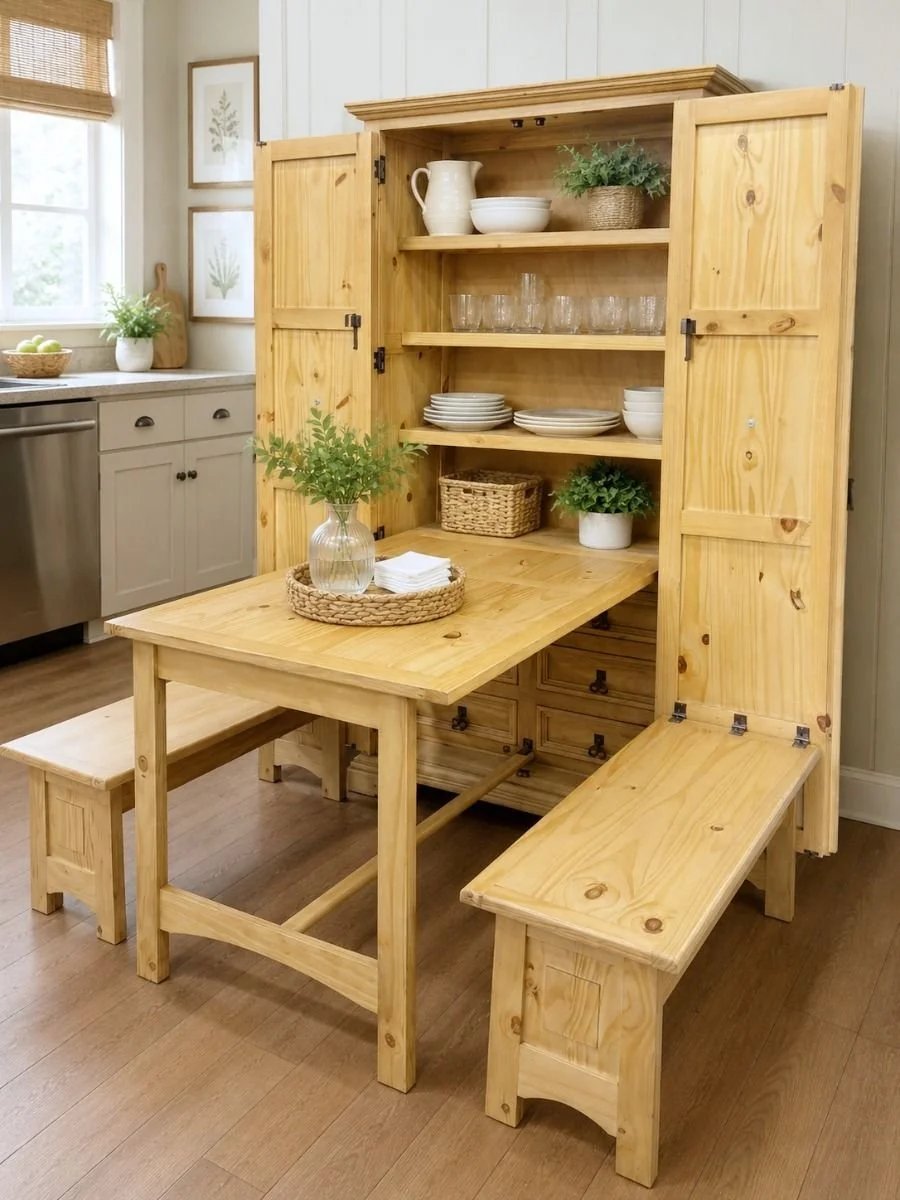 Rustic solid wood natural "Cowboy kitchen" Murphy kitchen table please call for pricing and availability. 