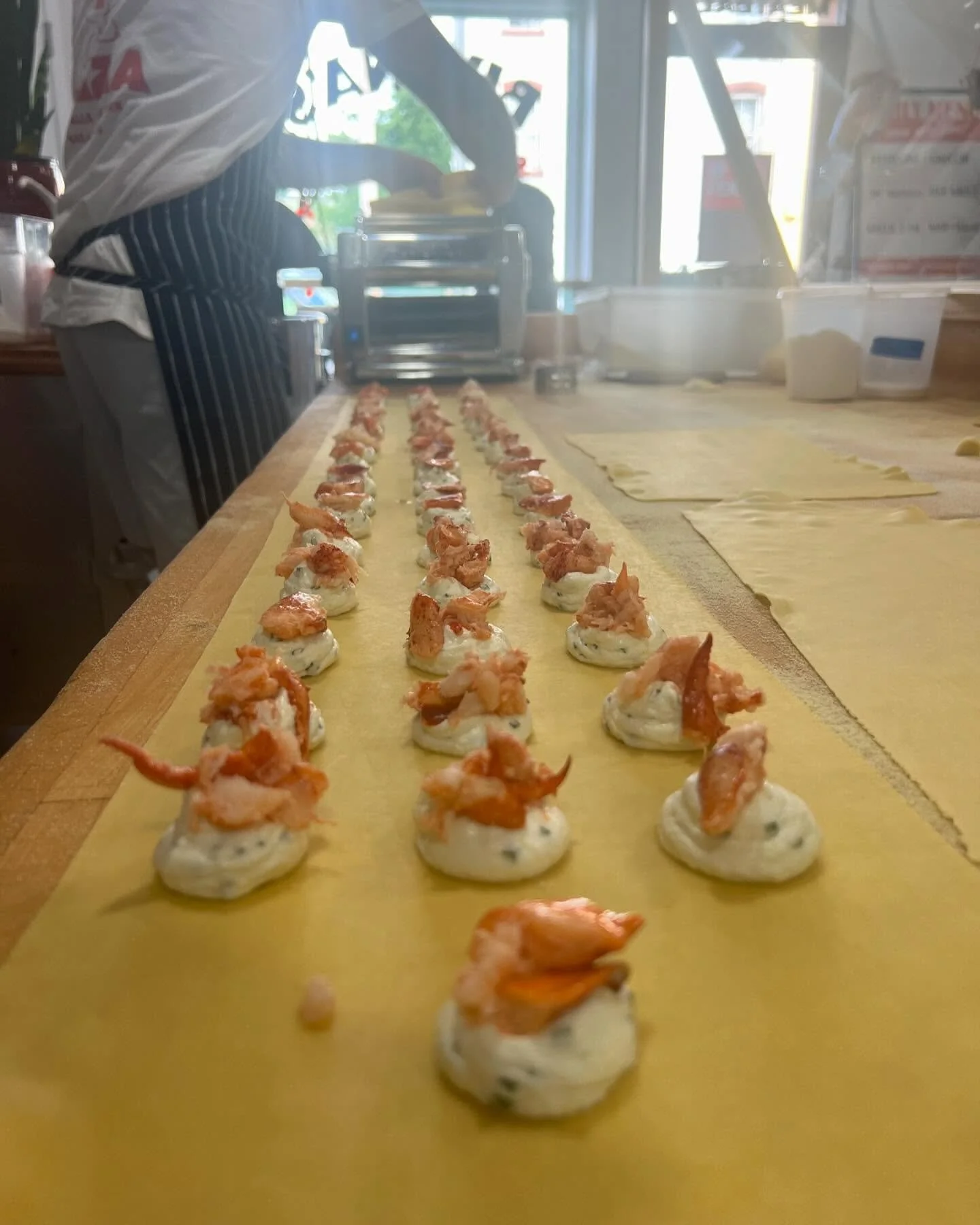 HANDMADE LOBSTER RAVIOLI 

PRE ORDER ANY TIME FOR PICKUP ON THURSDAYS. JUST SLIDE INTO OUR DM&rsquo;S. 

$21 per portion. 8-10 ravioli per portion. Take it home and drop it into boiling water. Or freeze for later if you don&rsquo;t plan on cooking it