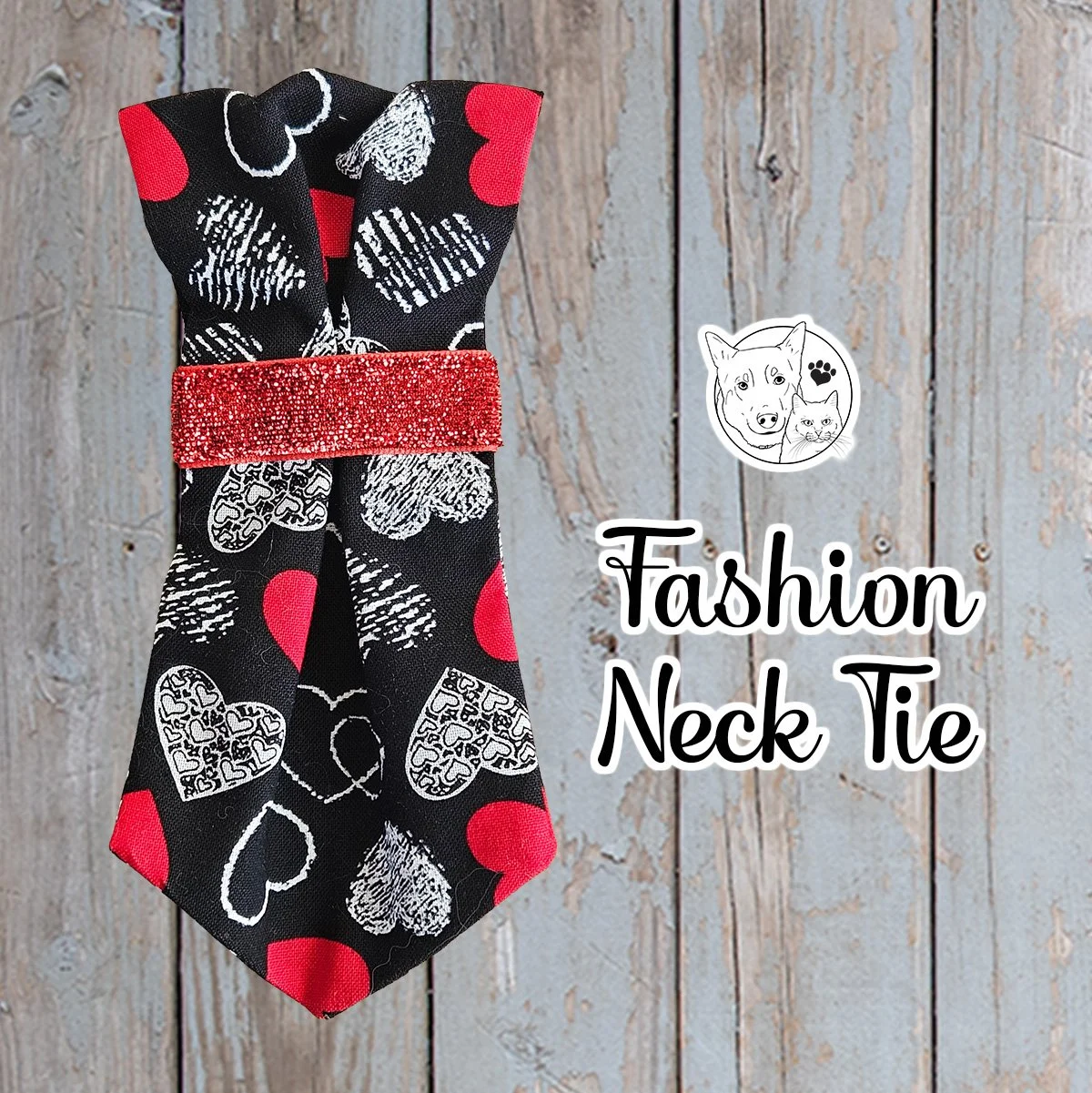 Heart Neck-Tie - Regular Size