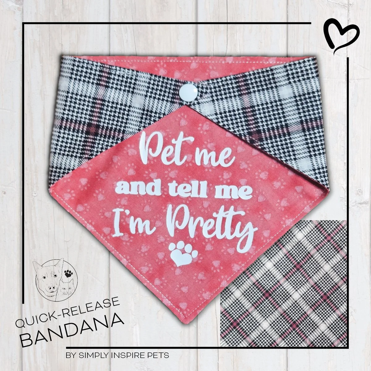 Pretty in Pink Pet Bandana