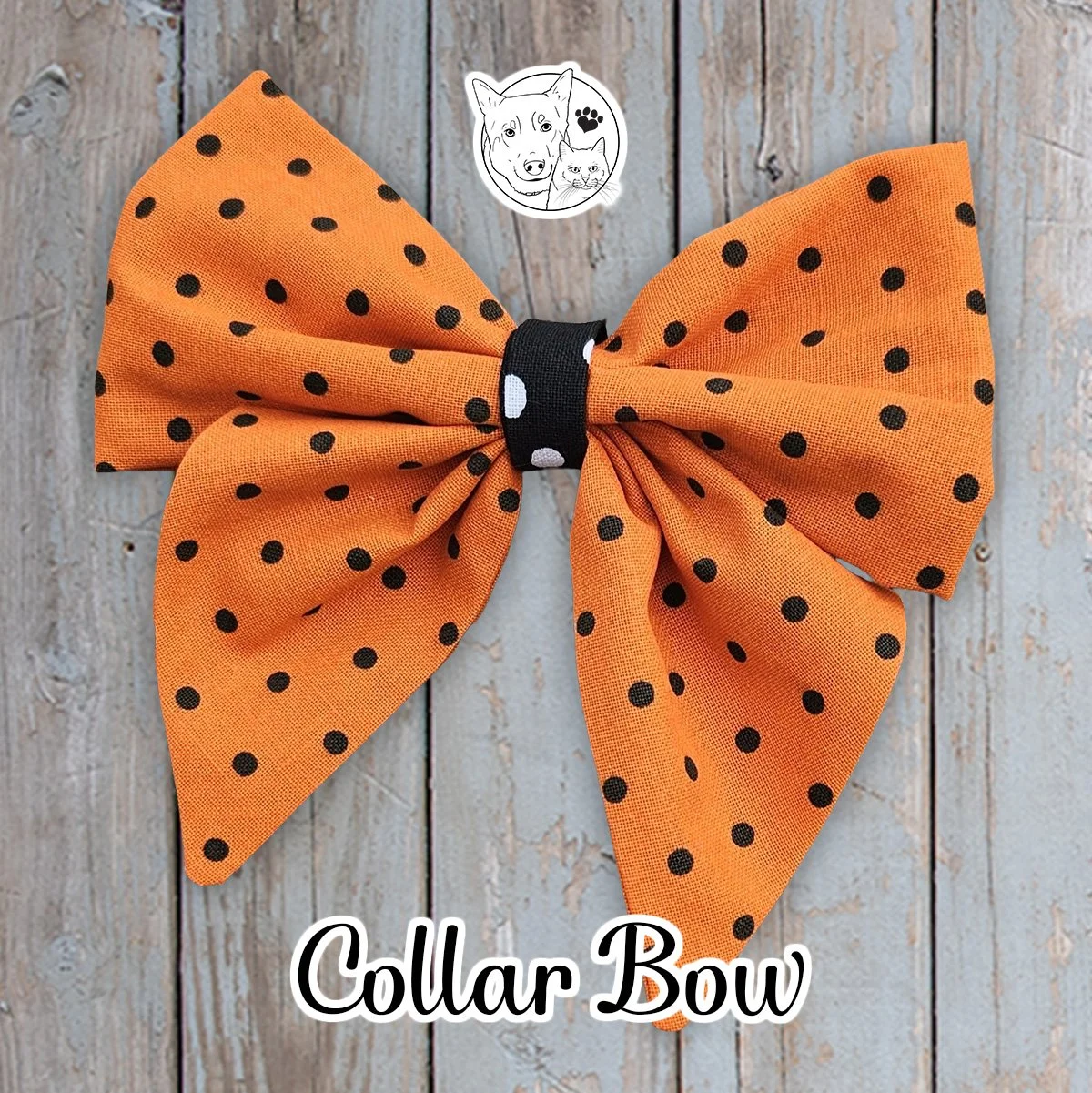 Orange Polka Dots Bow