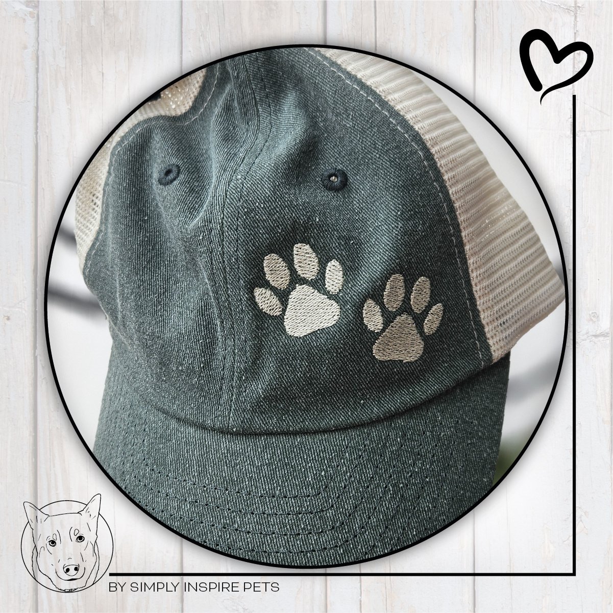 Pawprint Embroidered Baseball Hat
