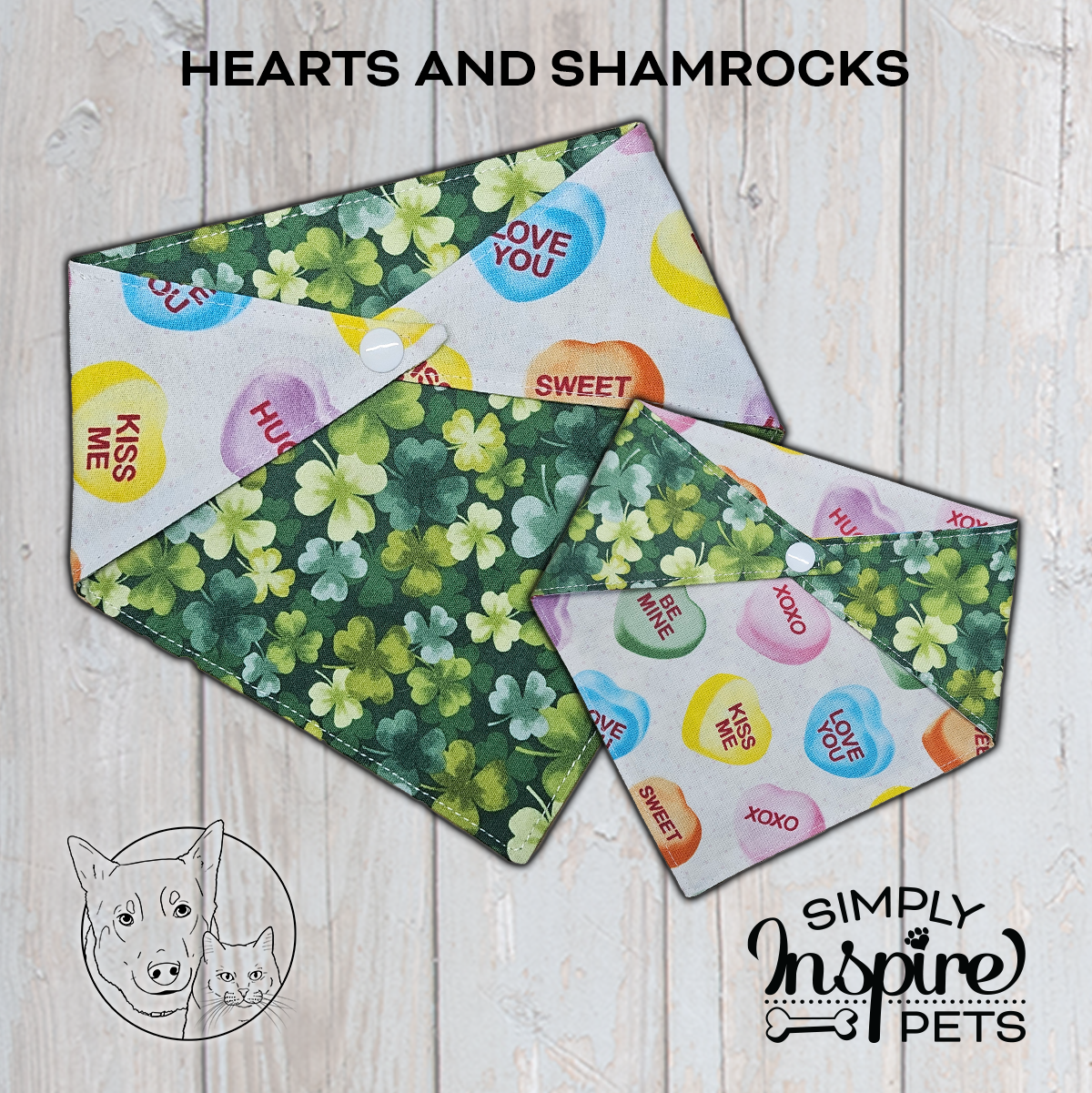 Shamrocks and Hearts Bandana