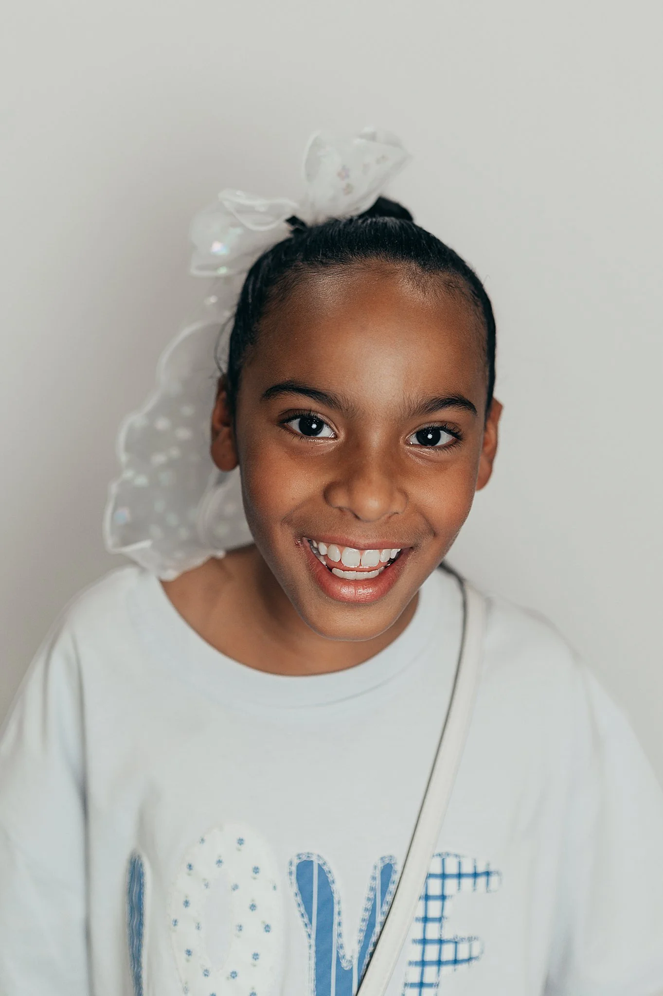 12 year old girl smiling in her school portraits at a Las Vegas elementary school