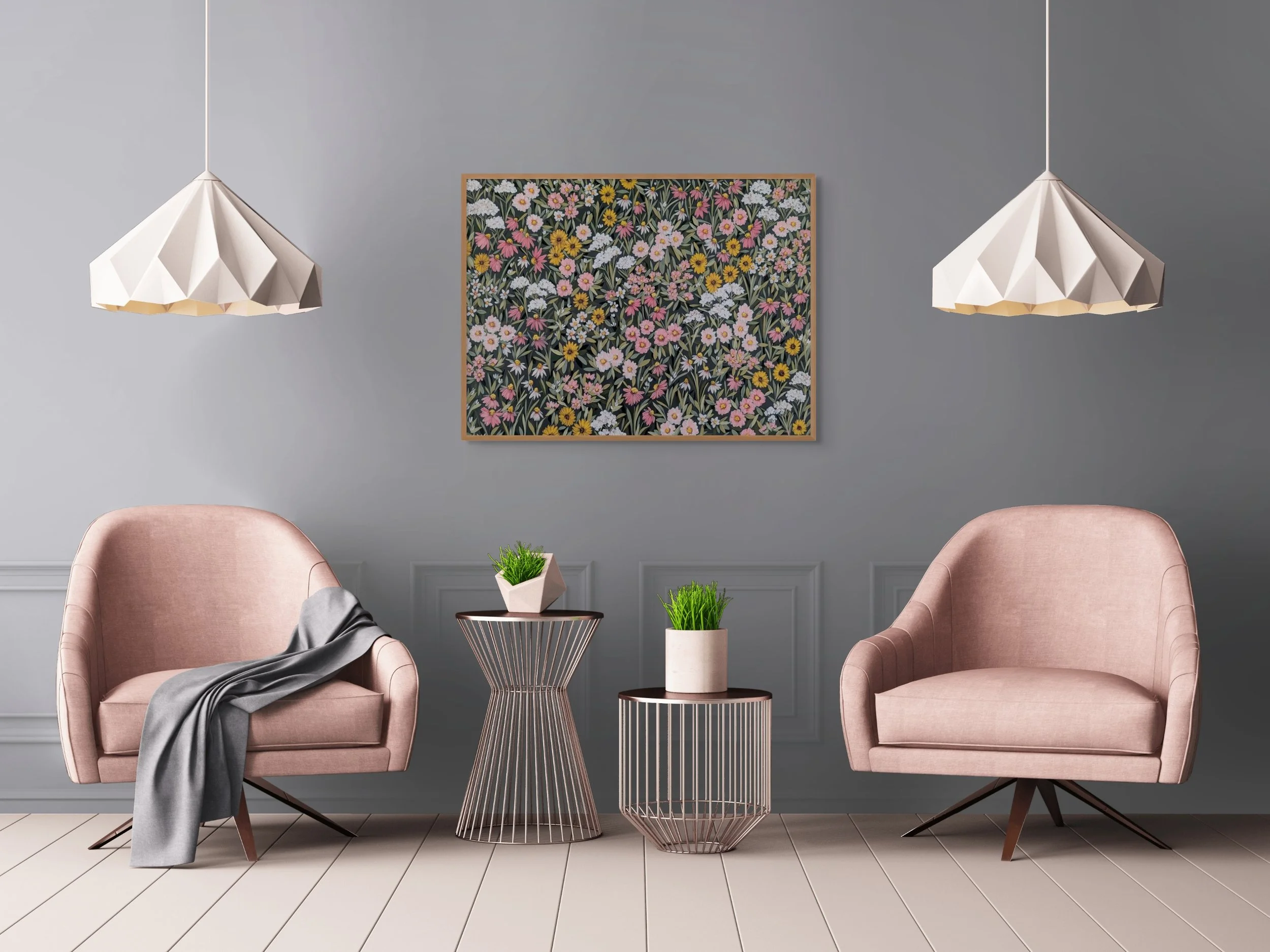 floral carpet in charcoal and peach-full.jpg