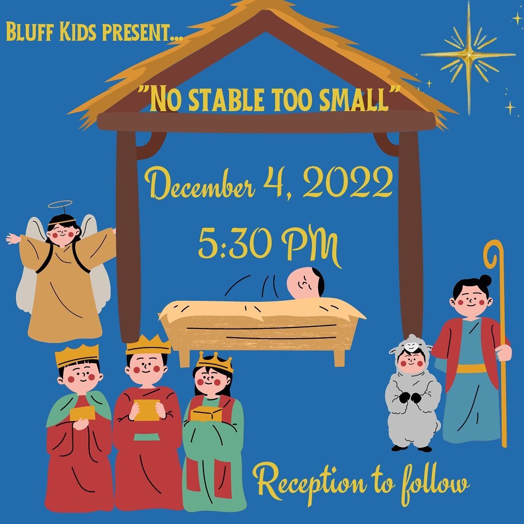 Join us this Sunday at 5:30 pm for a very special program led by the kids of the church!  They&rsquo;ve worked hard and are doing an amazing job of telling the story of baby Jesus! We will have a reception with finger foods following the program!