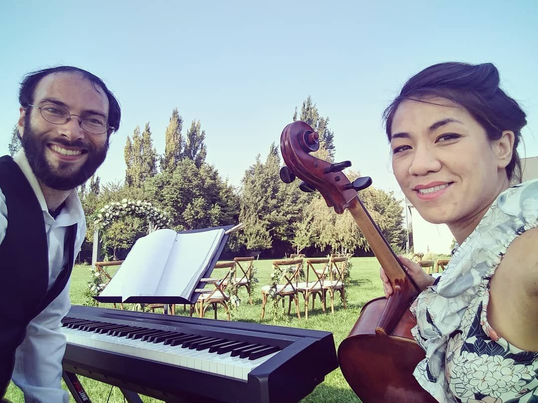 So thankful to share this special day with the the lovely bride and groom in Walnut Grove. 
Venue: the farm
Flowers:@strelitziaflowerco
#wedding #california #duo #duet #californiawedding #weddingmusic #piano #cello #duet #gig #walnut grove #autumwedd