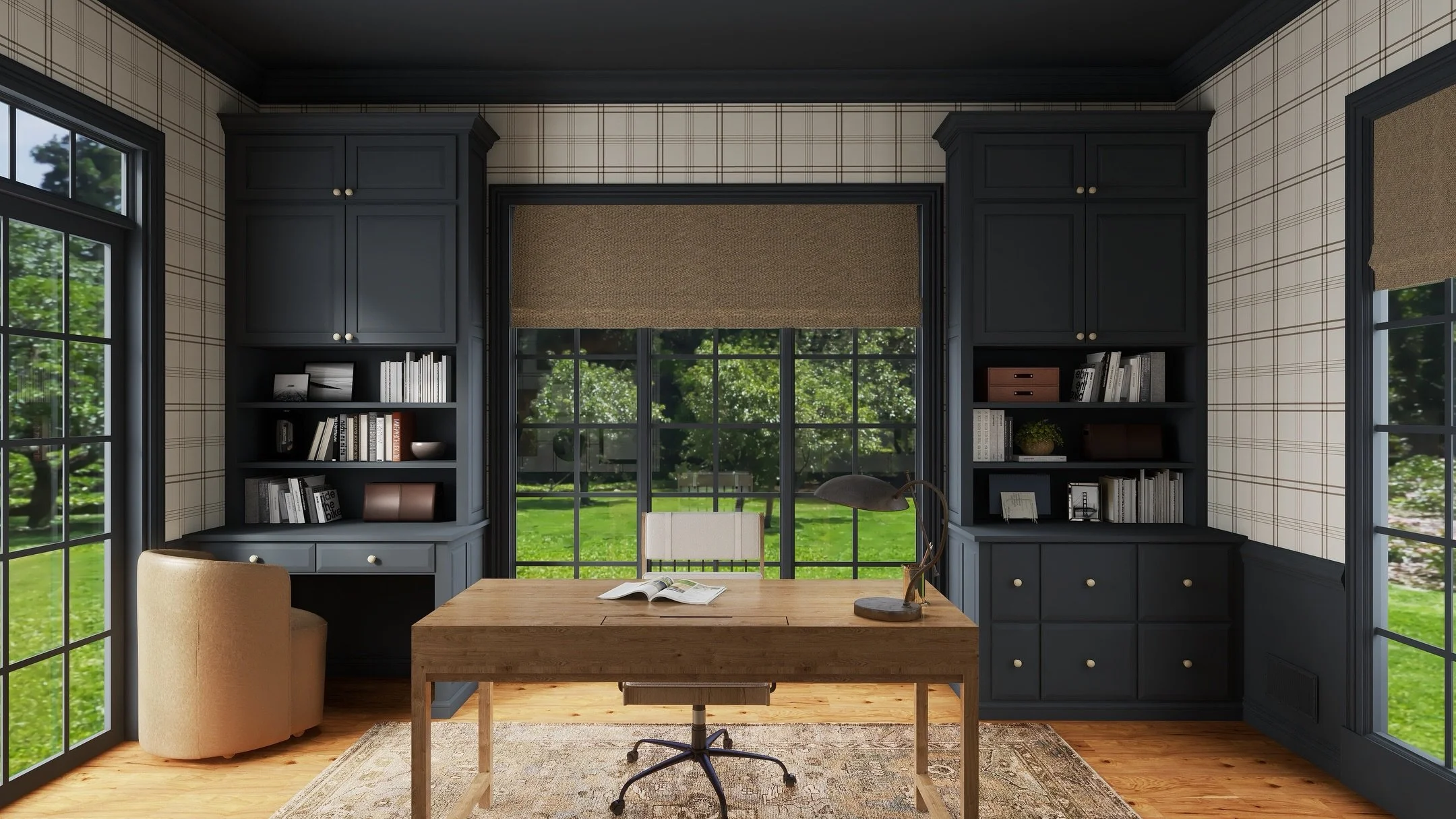 A home office with enough personality to make answering emails slightly more enjoyable.

&bull;
&bull;
#louisvilleinteriordesign #louisvilleinteriordesigner #louisvilleinteriors #louisvillebusiness #louisvillelocal