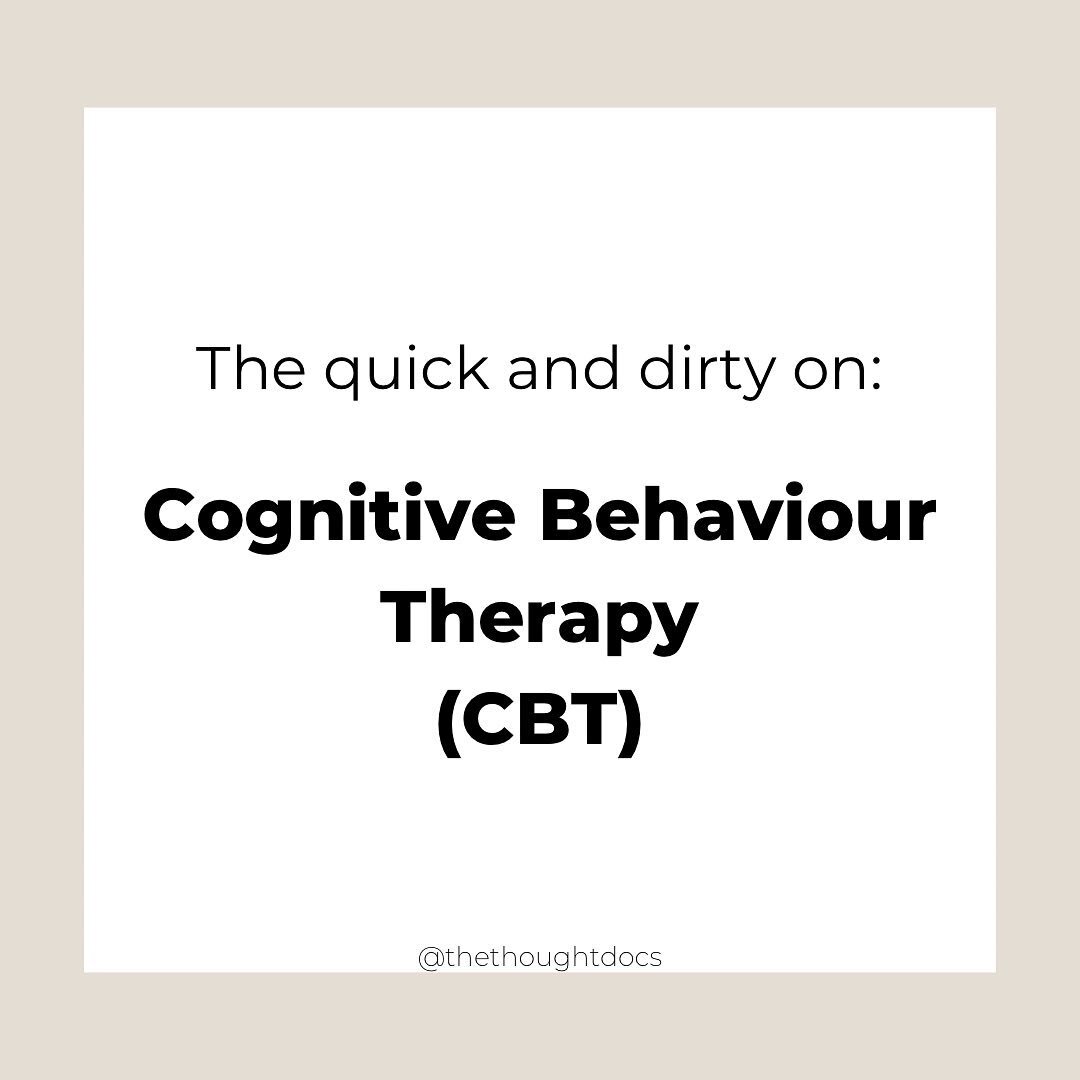 Cognitive Behavioural Therapy is a structured form of therapy that focuses on the interconnected relationship between thoughts, emotions, and actions. 

Here&rsquo;s an example:

SITUATION: Let&rsquo;s say someone bumps into you on the street. 

THOU