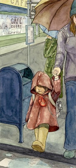 Vulnerability, watercolor, 2009.