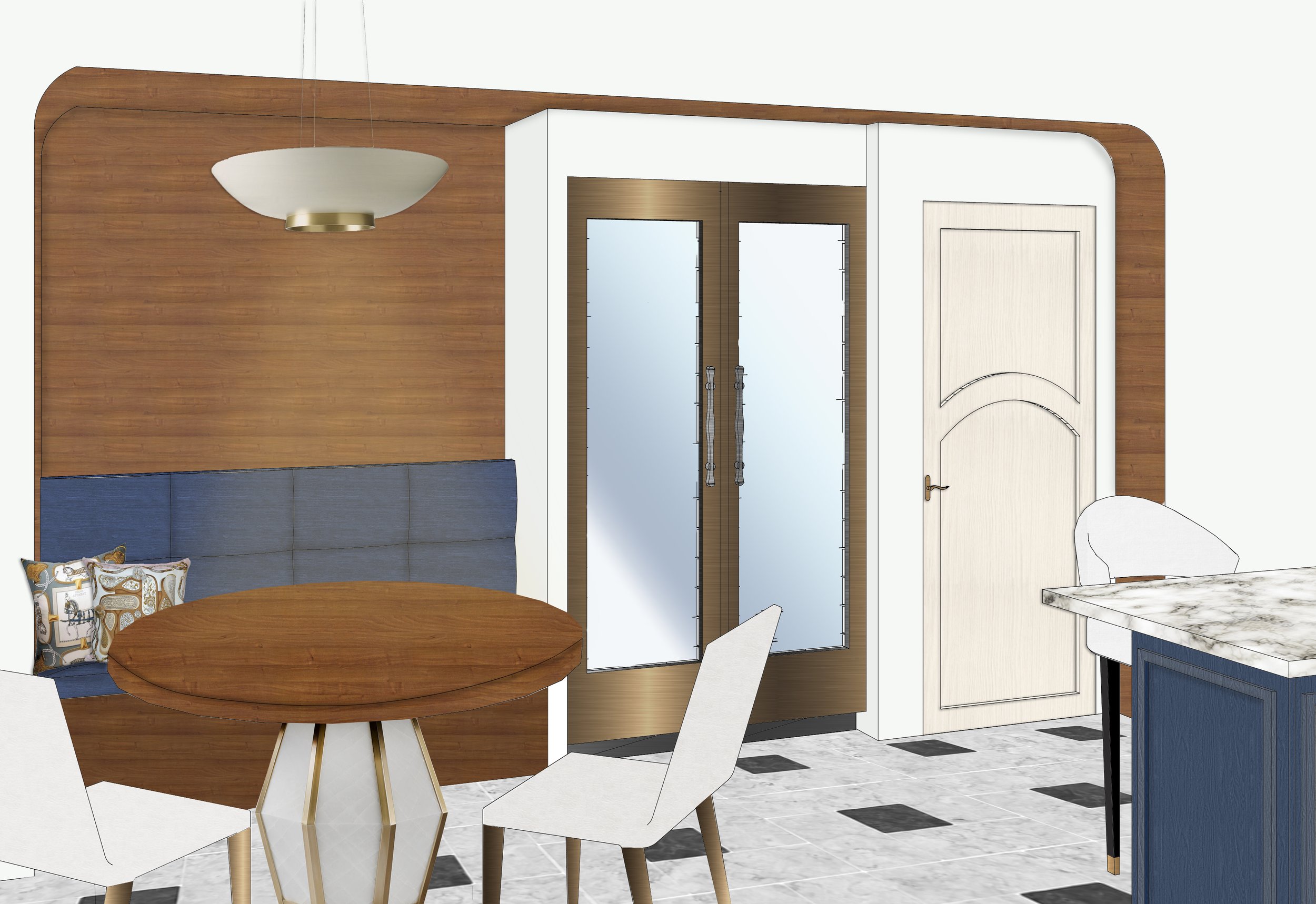 Kitchen Seating Area View