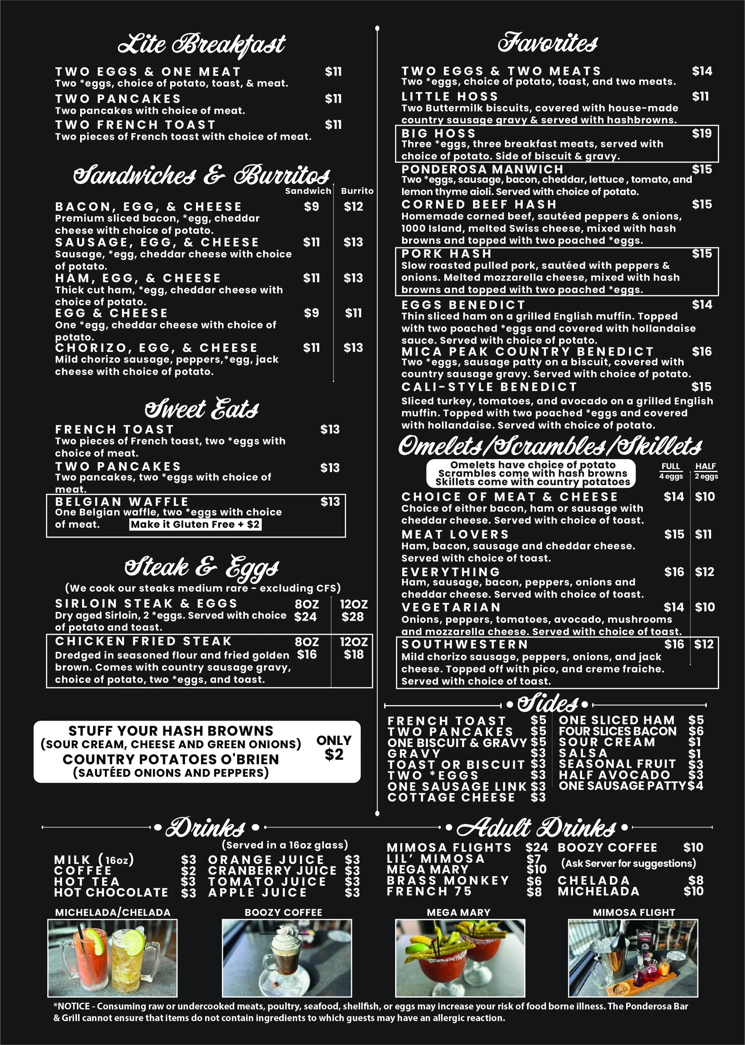 Breakfast — The Ponderosa Bar & Grill