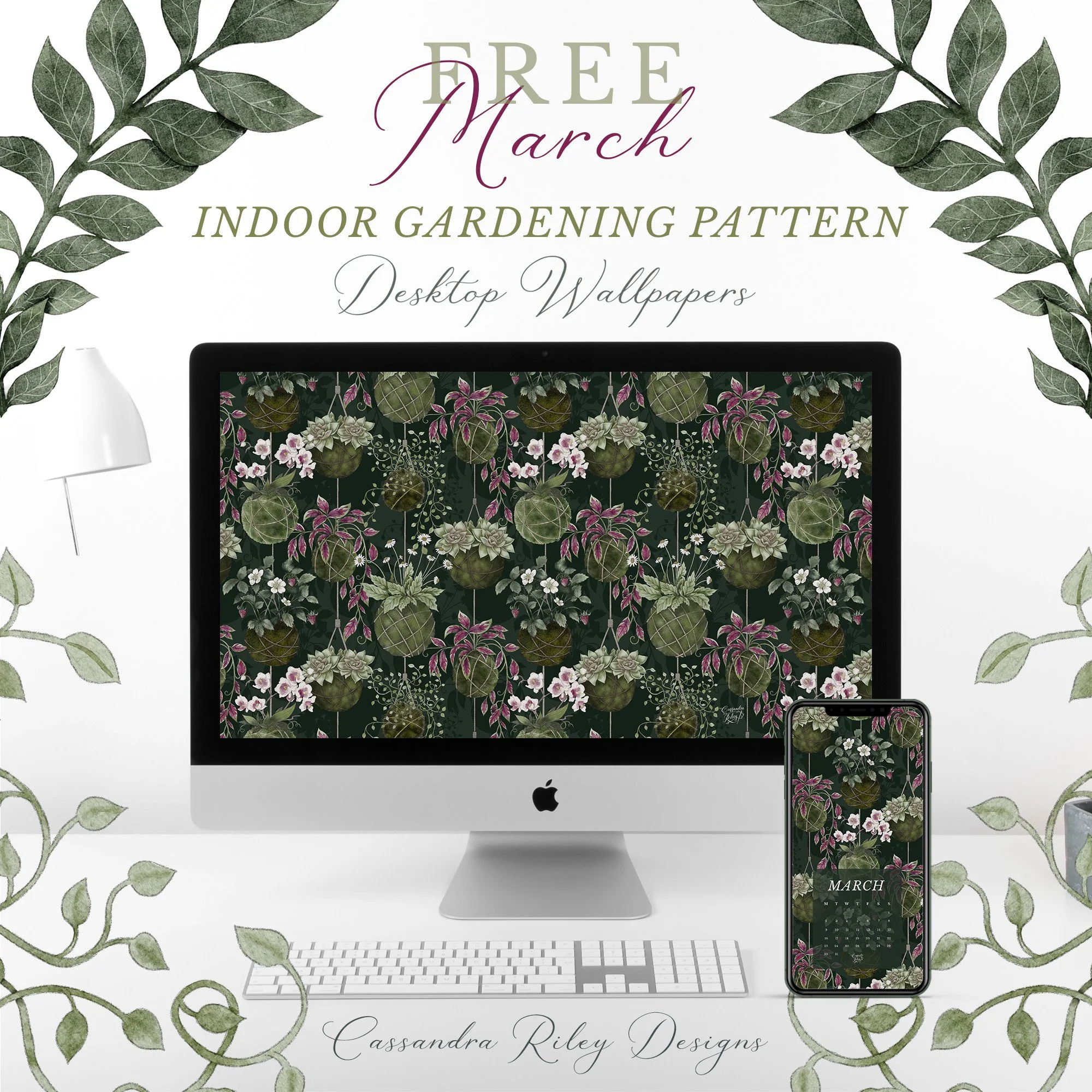 Indoor Gardening March Digital Wallpapers
