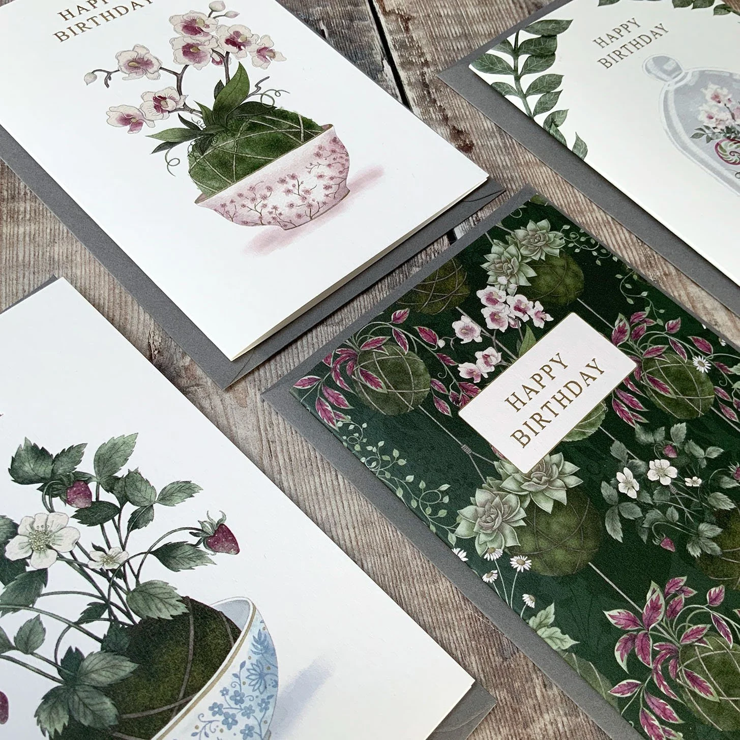 Plant lover foiled cards