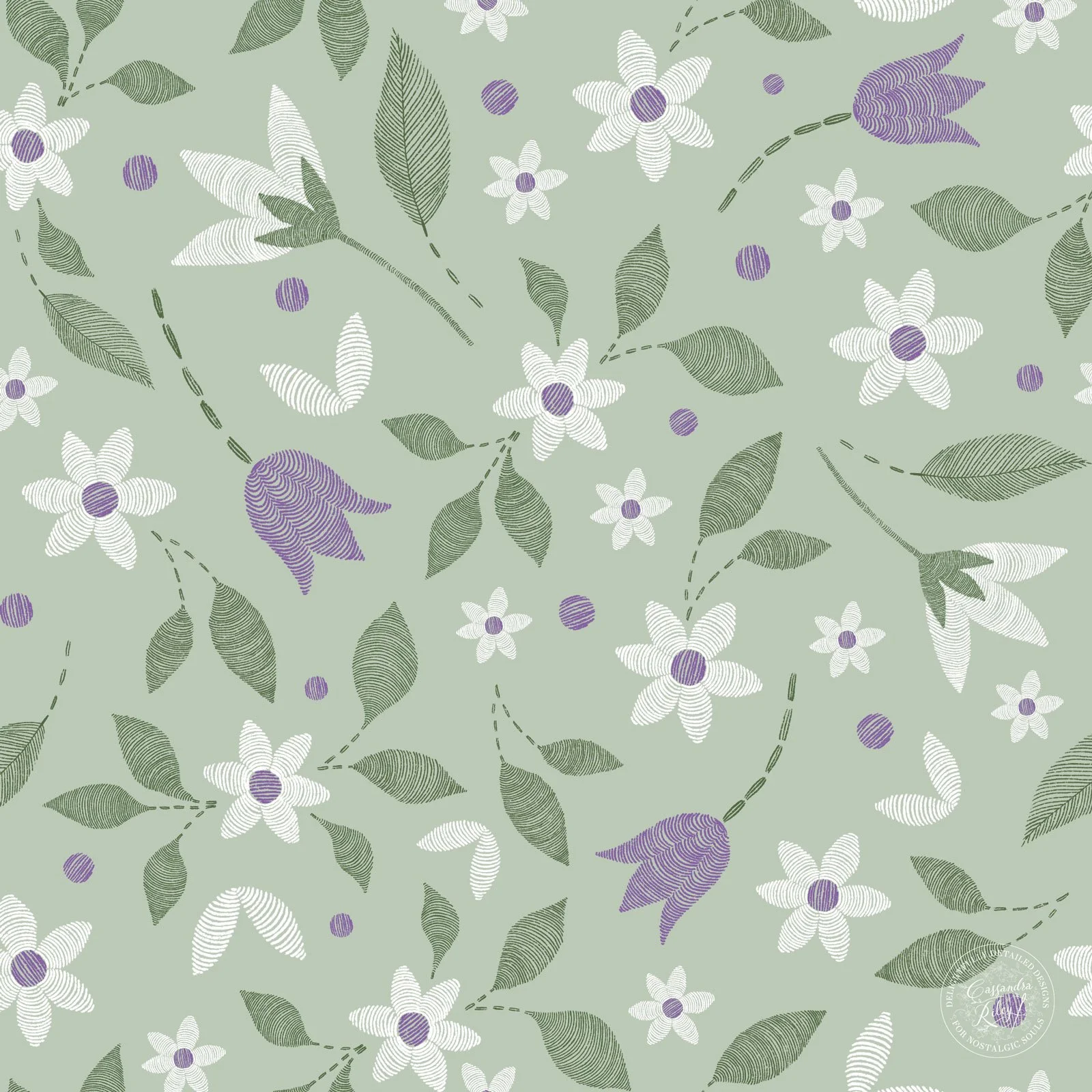 Green Daisy stitch pattern