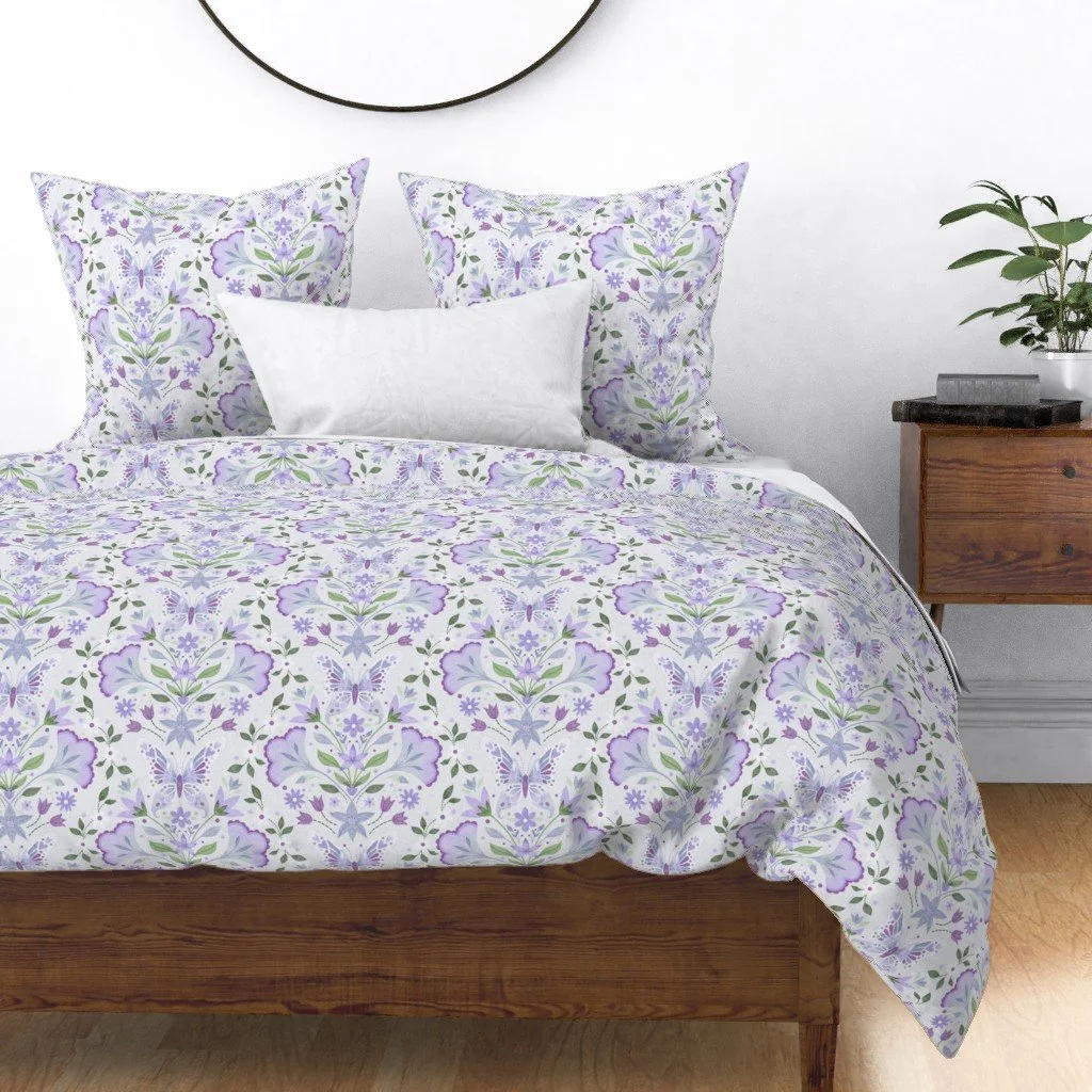 Butterfly pattern duvet cover