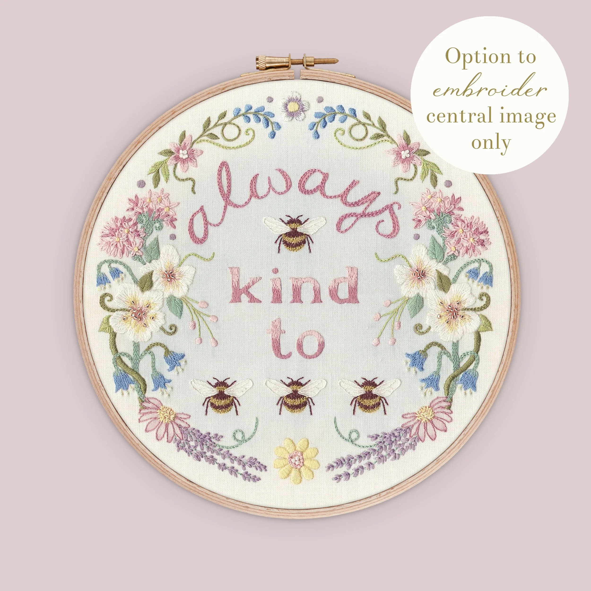 Be Kind to Bees Embroidery Kit