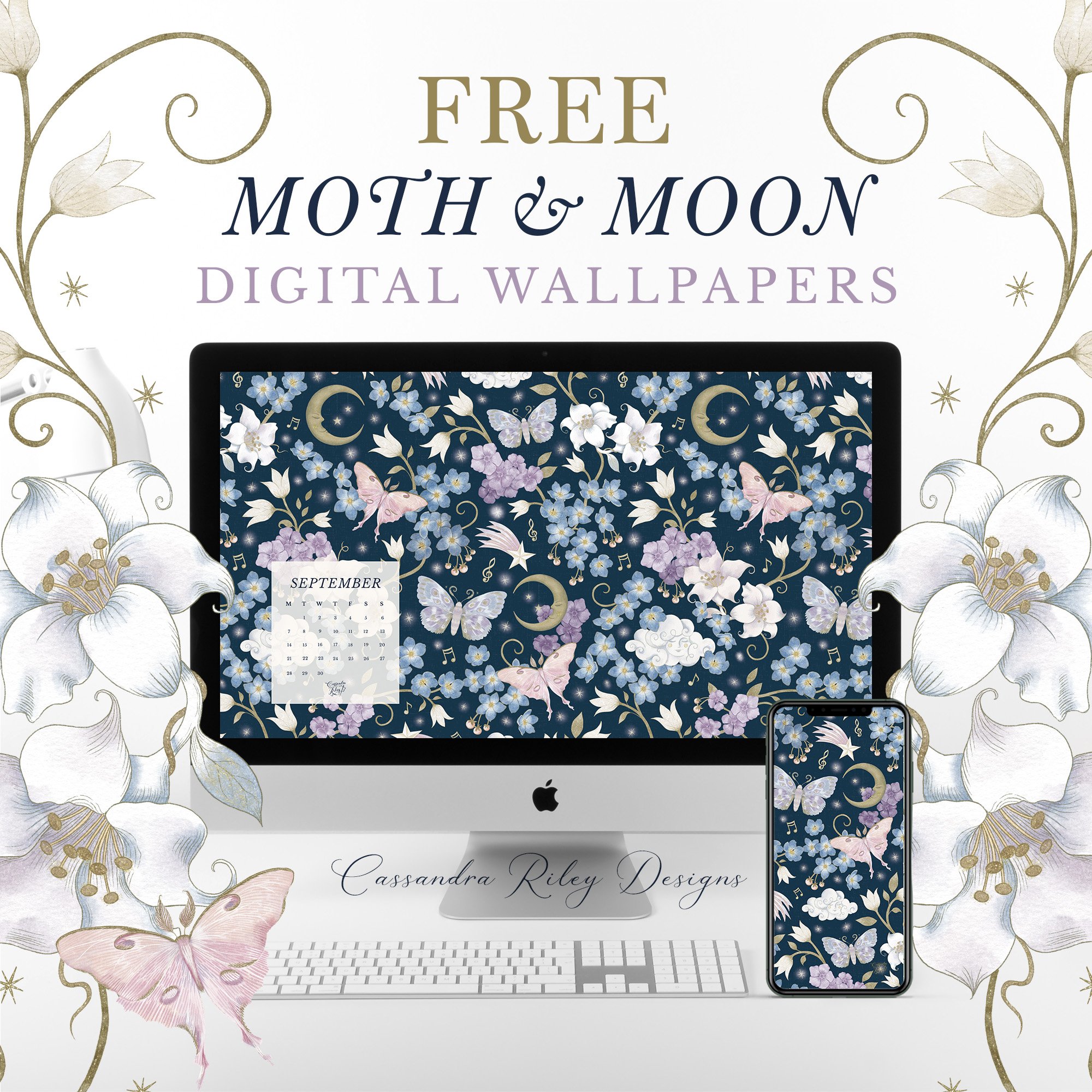 Free September Moon Digital Wallpapers