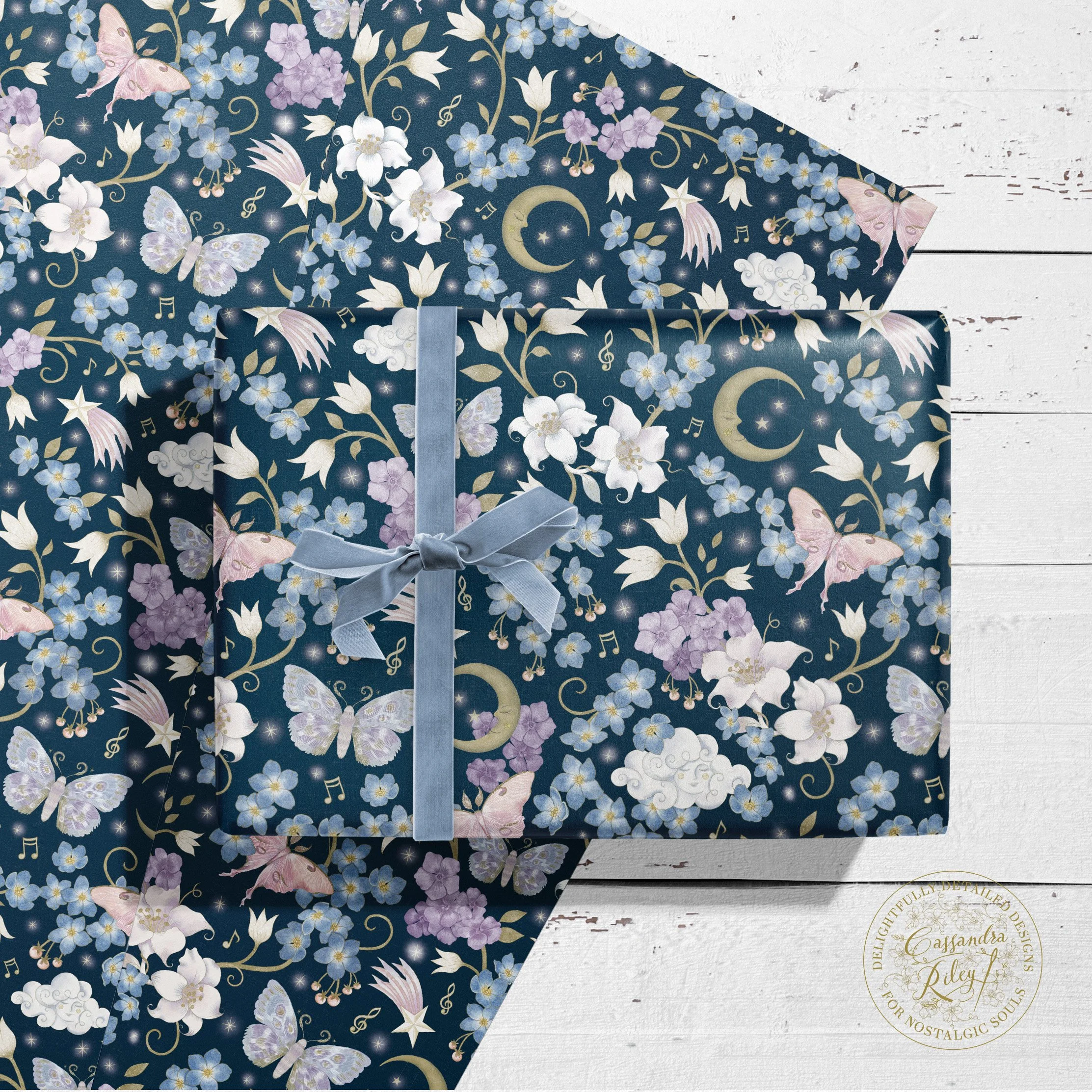 Celestial Moon gift wrap.