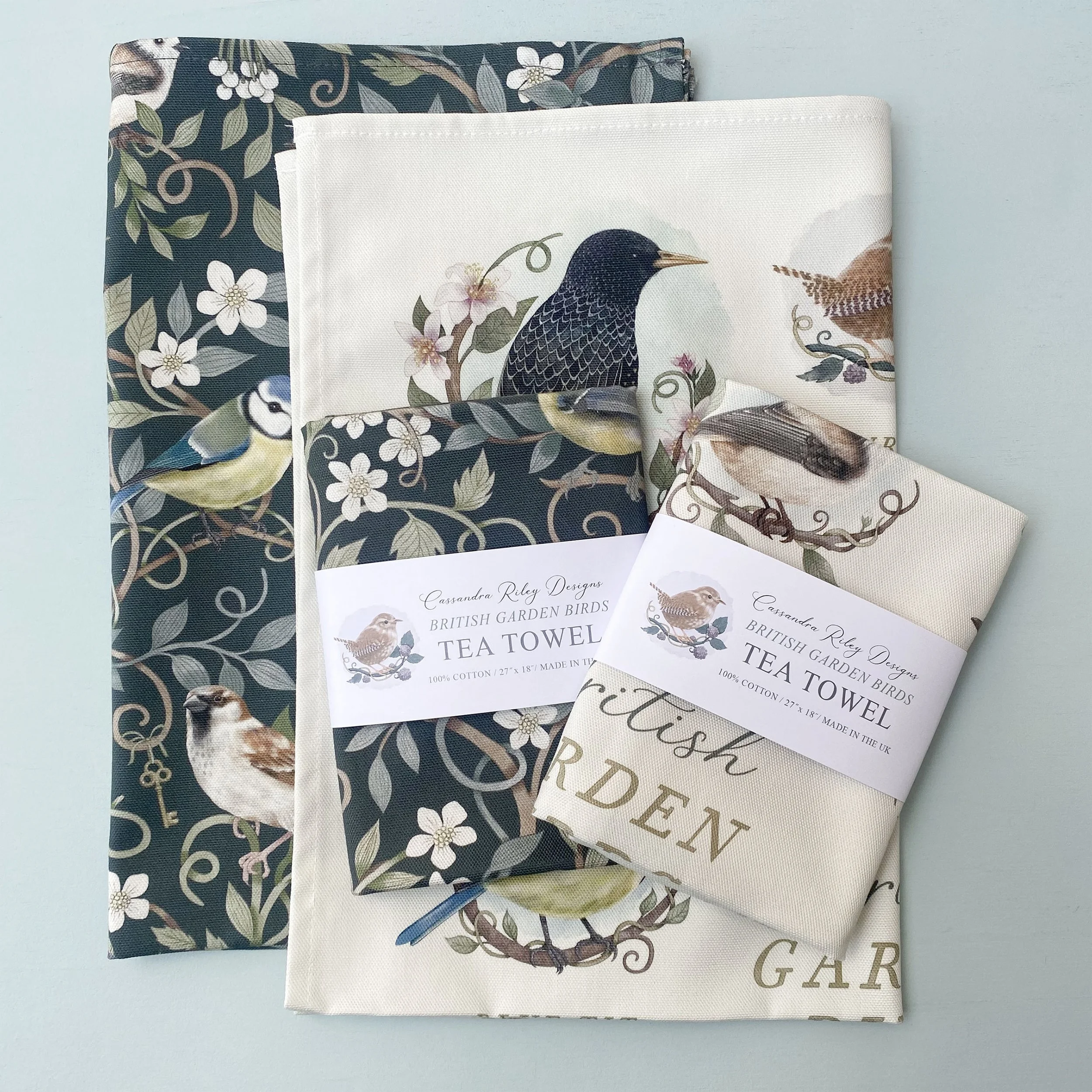 Bird themed cotton tea towels.jpg
