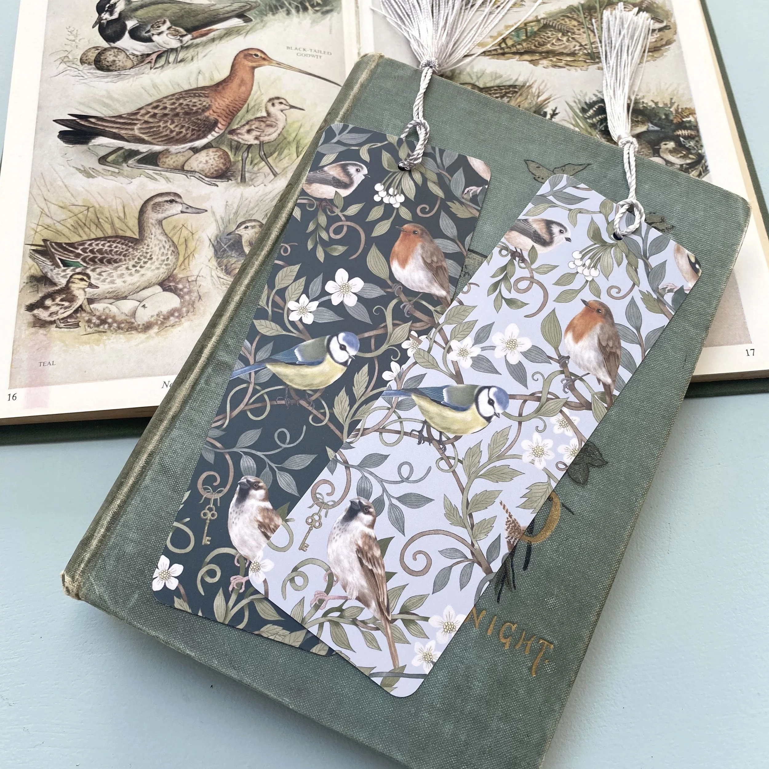 British Bird pattern bookmark