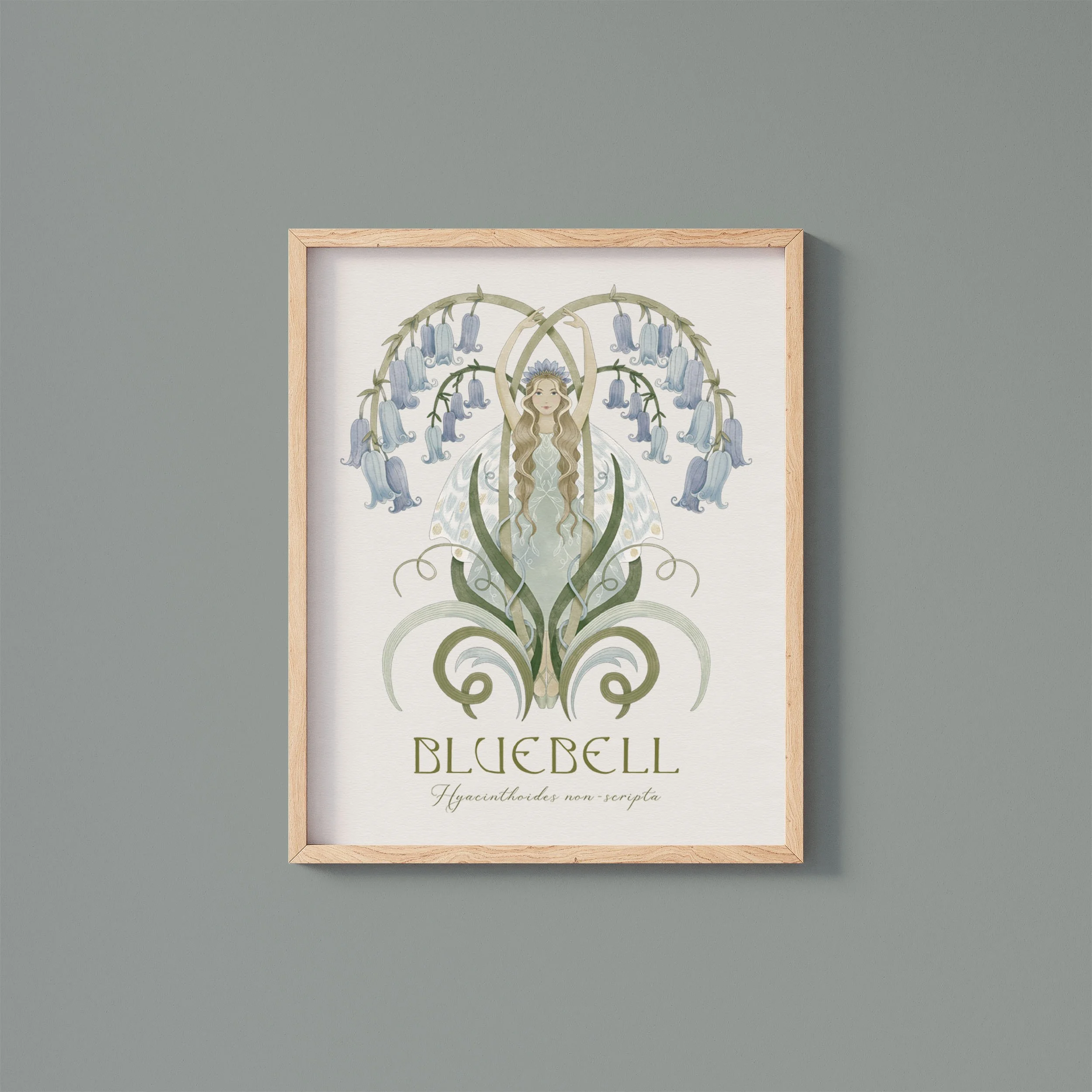Bluebell fairy whimsical art print.jpg