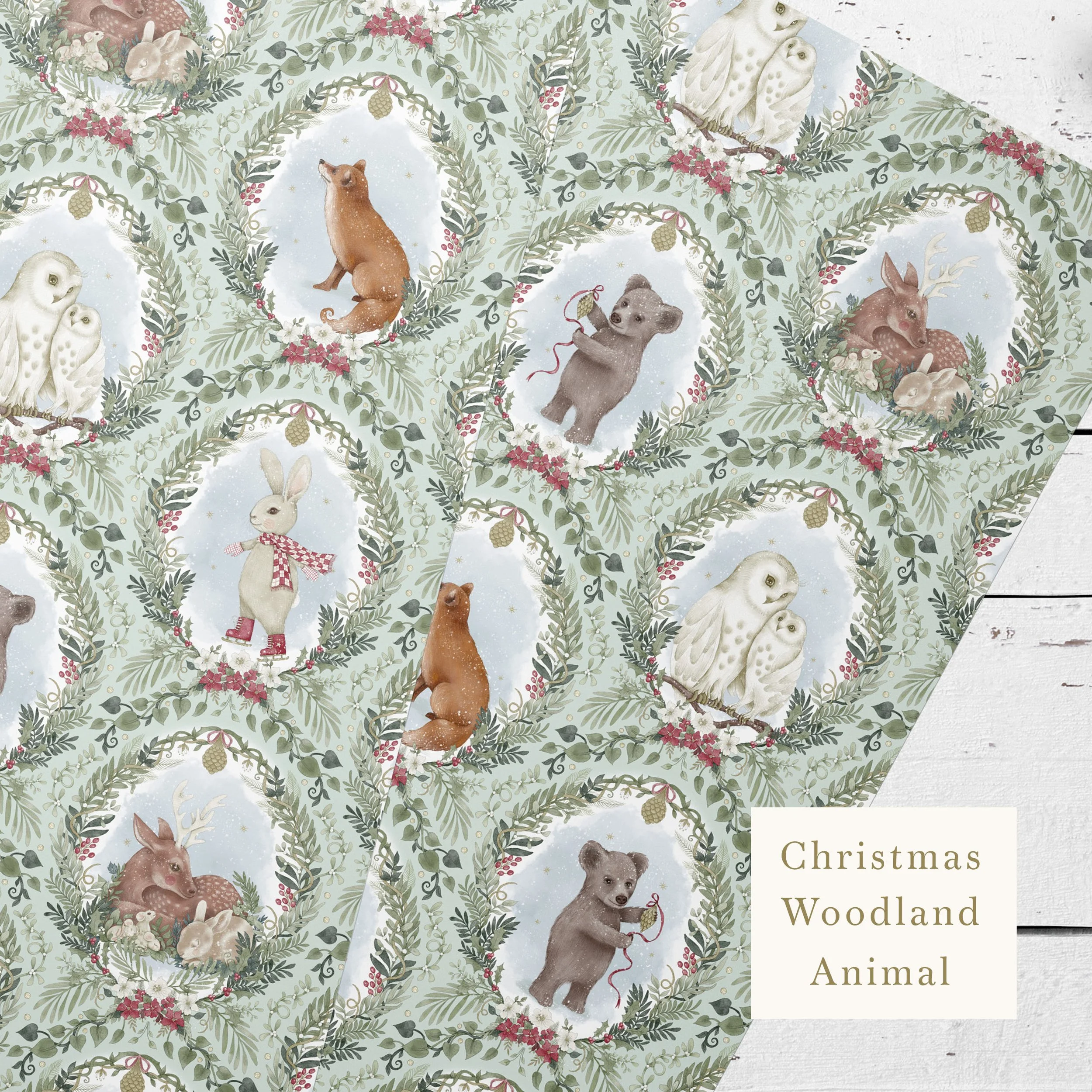 Christmas Woodland Animal Gift wrap.jpg