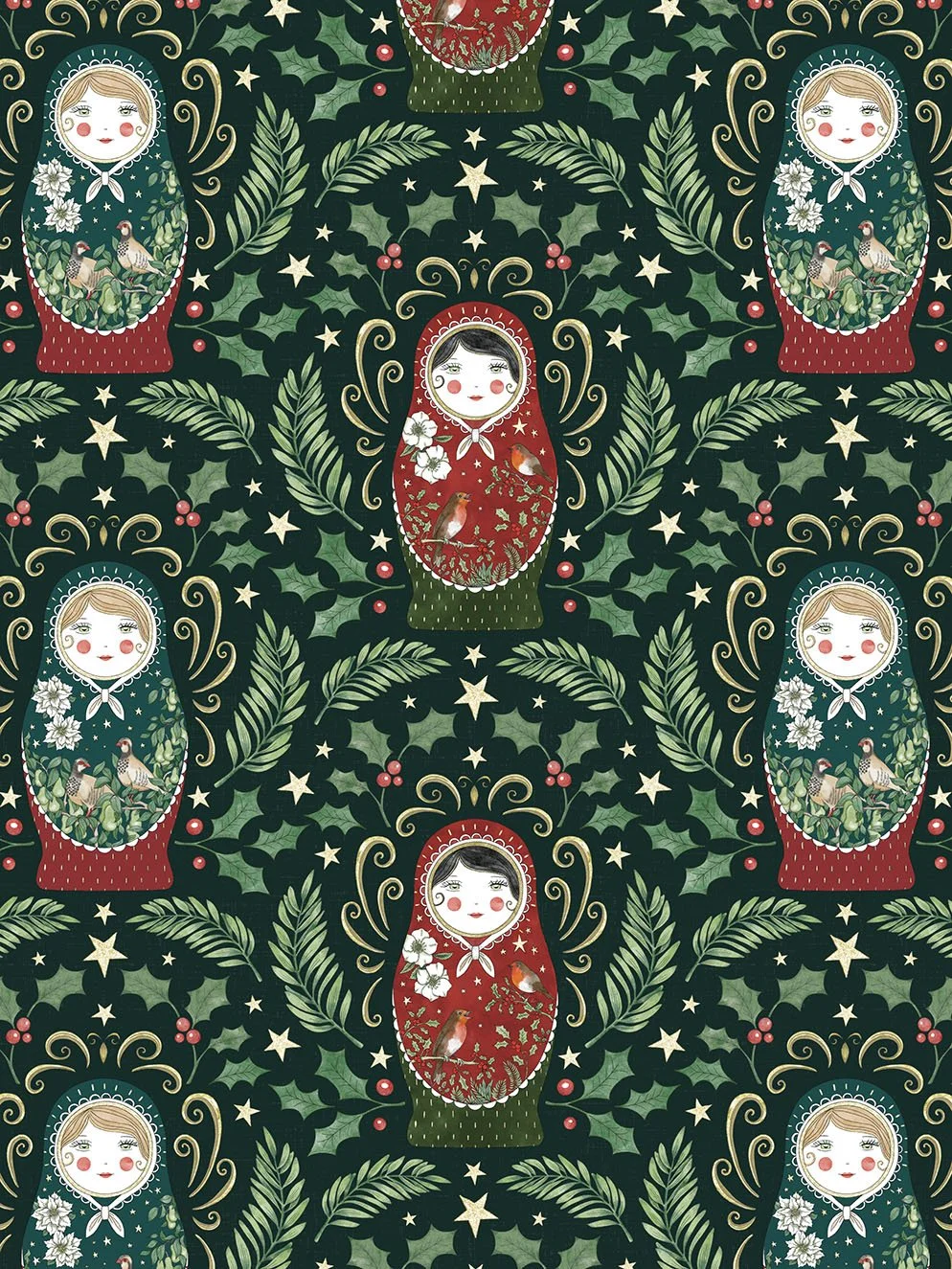CHRISTMAS MATRYOSHKA - CRD45B