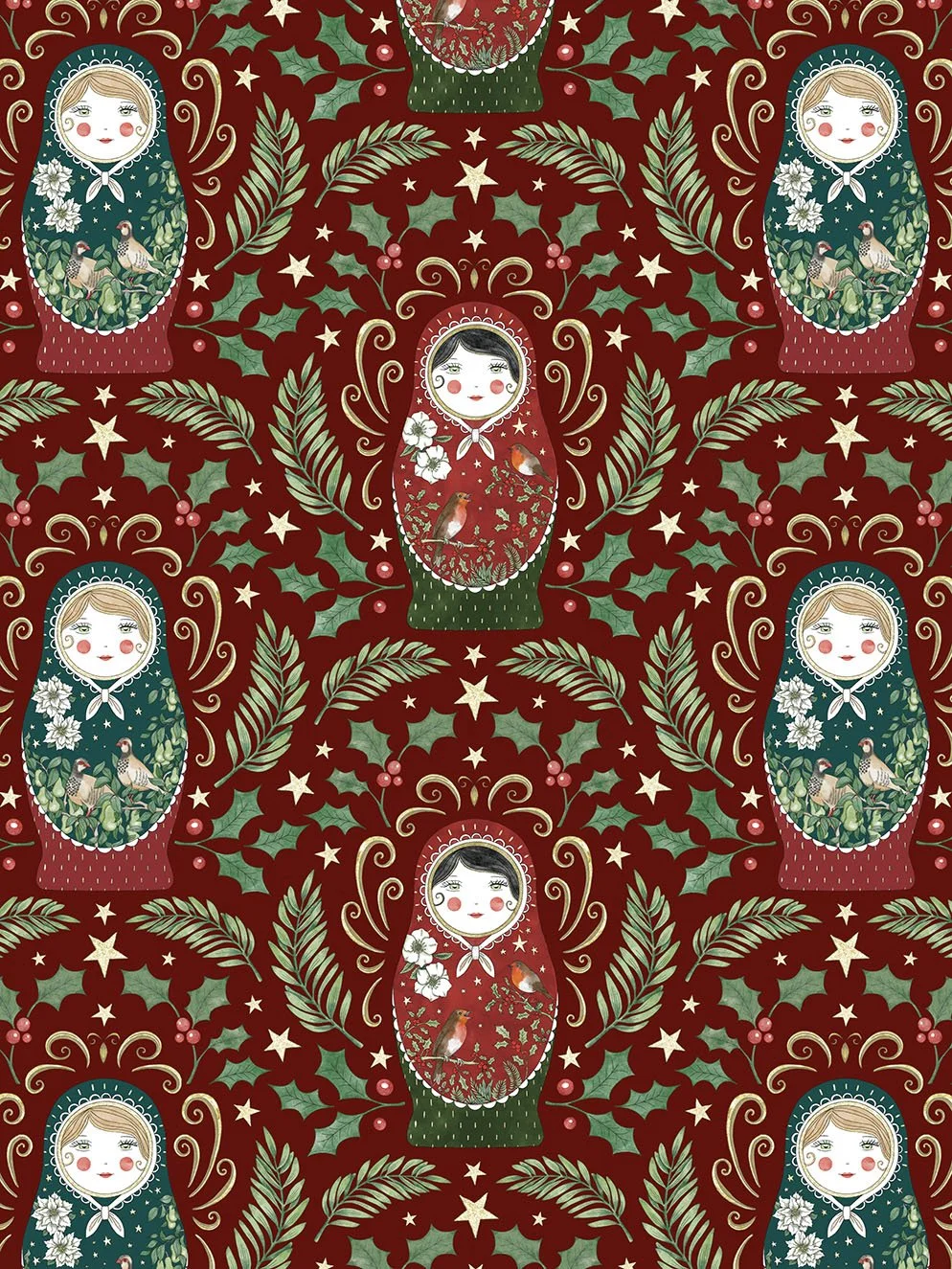 CHRISTMAS MATRYOSHKA - CRD45C