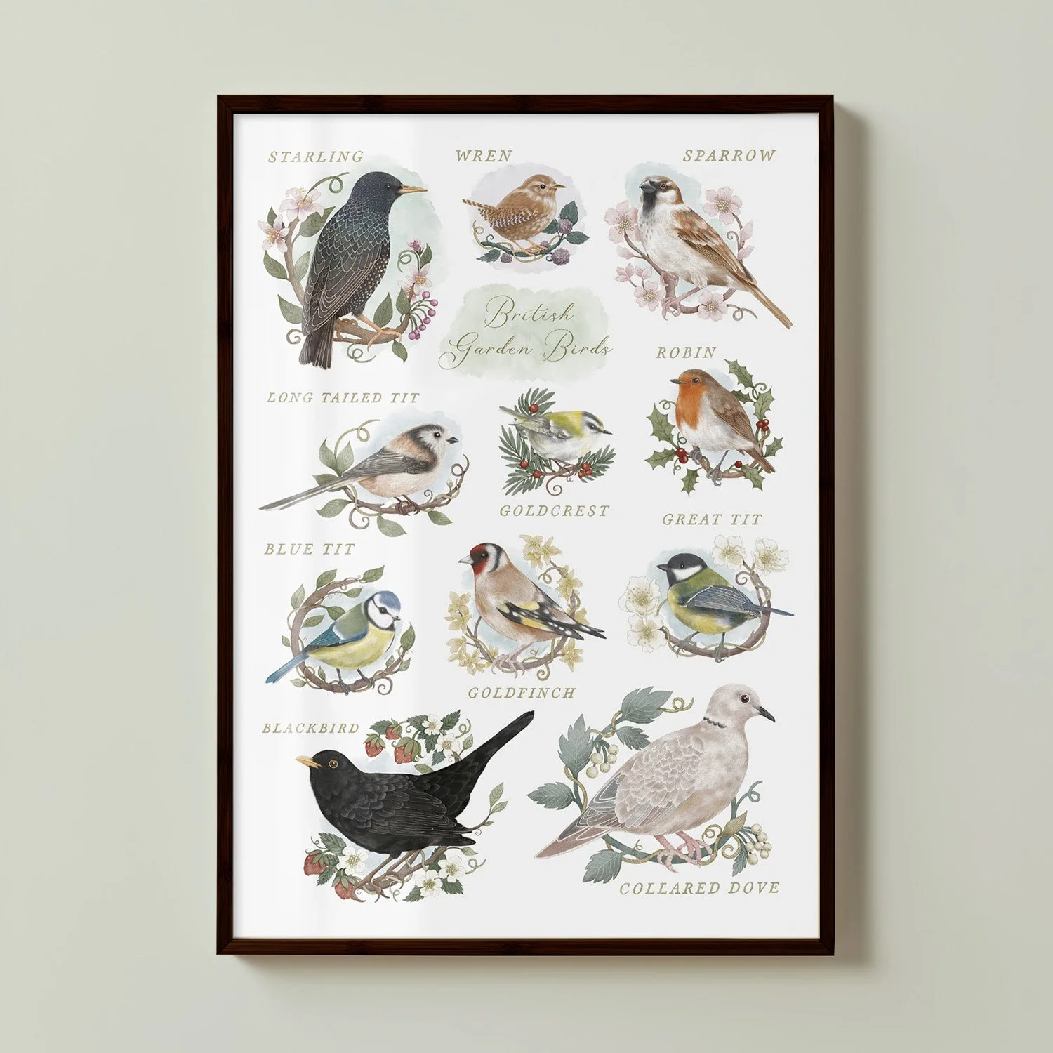 BRITISH GARDEN BIRDS PRINT
