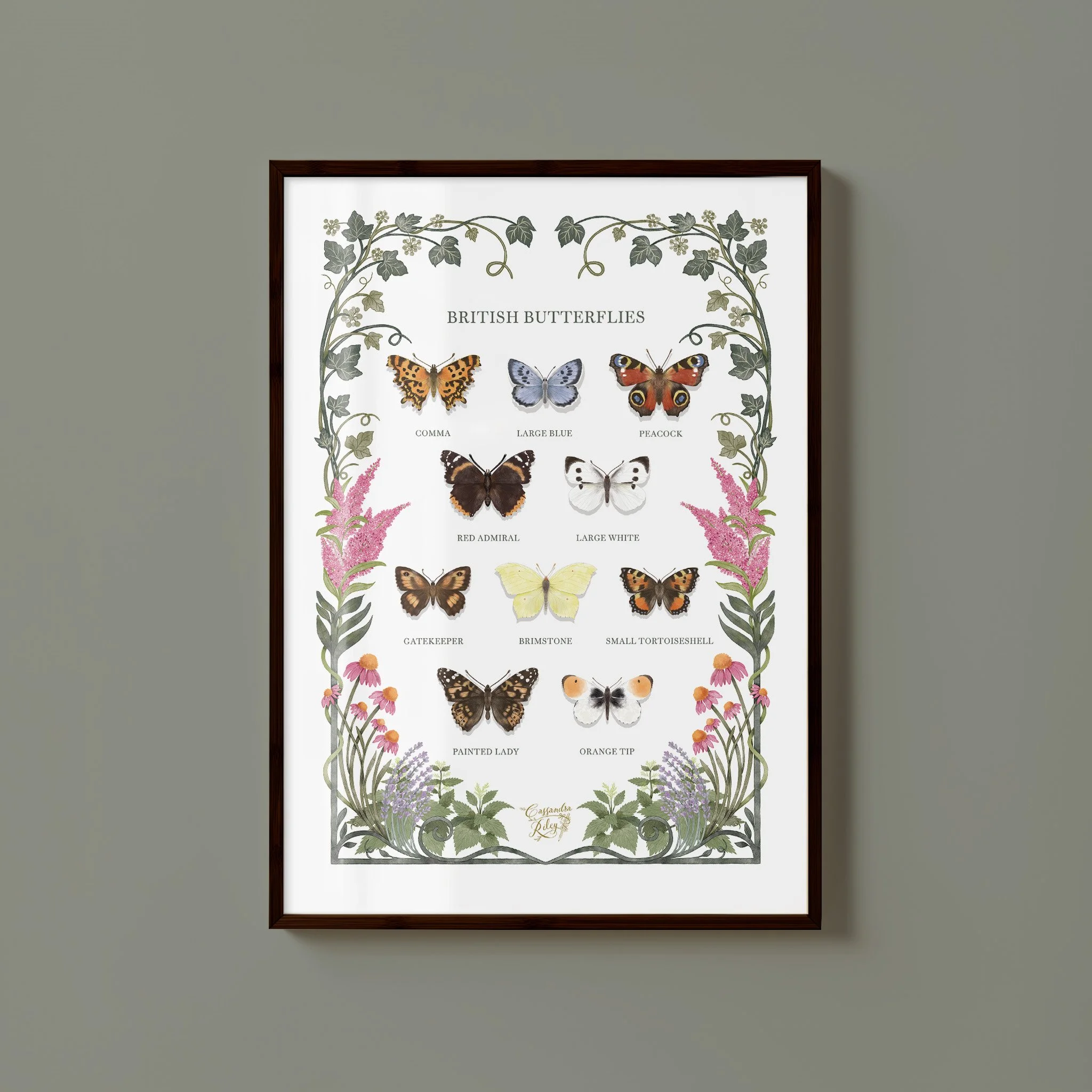 BRITISH BUTTERFLIES PRINT