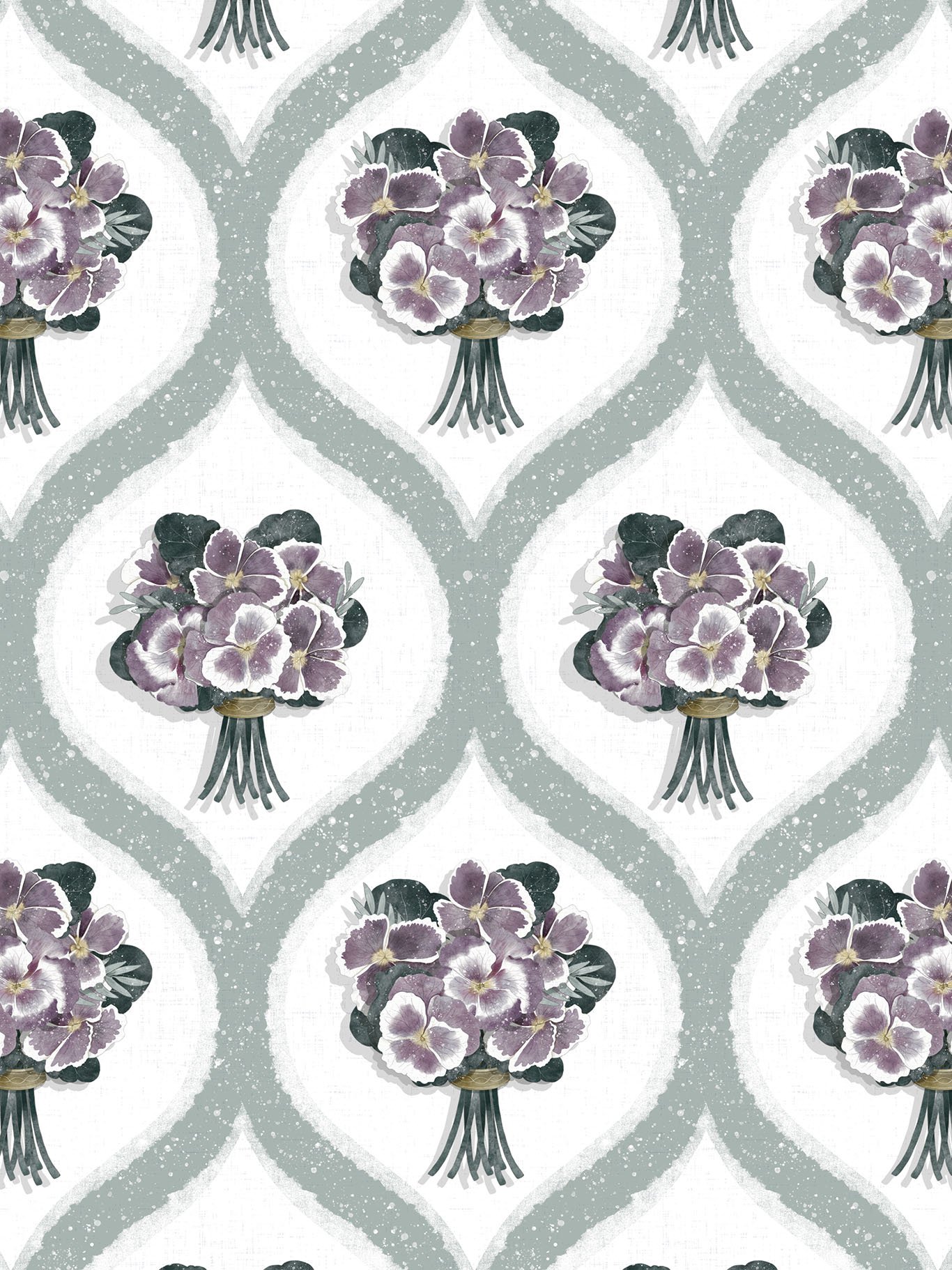 SNOW PANSY POSY - CRD71B