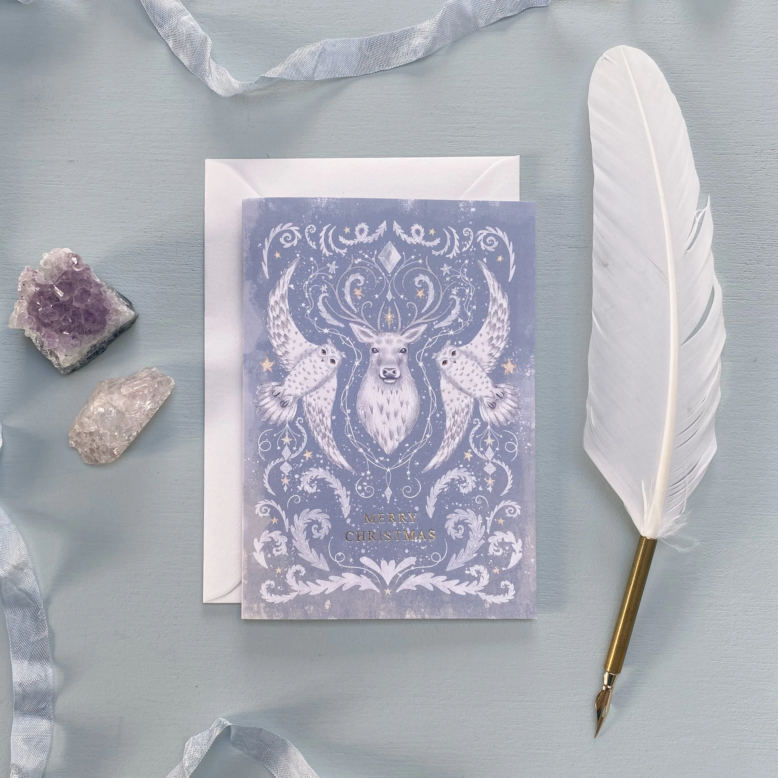 foiled stag christmas card.jpg