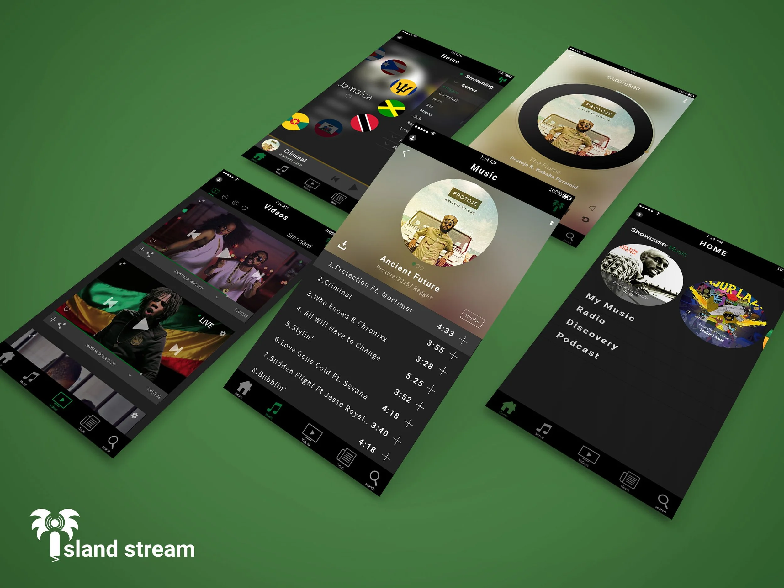 Branding/UI Design: Island stream