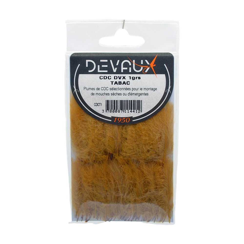 Devaux Select Tabac CDC feathers are offered by Fly Tying Ed Madrigal for tying dry flies, wets and nymphs. This artificial flies are ideal for fly fishing for trout and grayling.