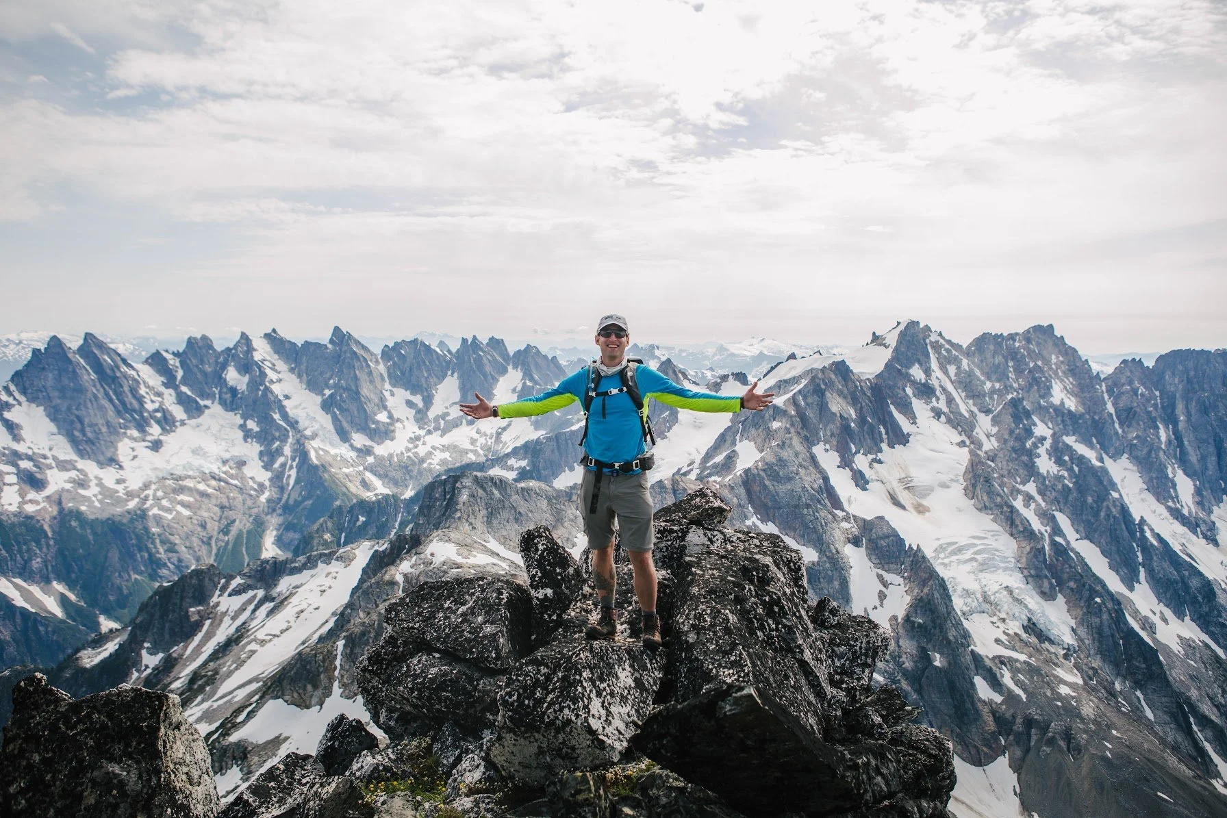 Lance Garland on Luna Peak in North Cascades National Park.