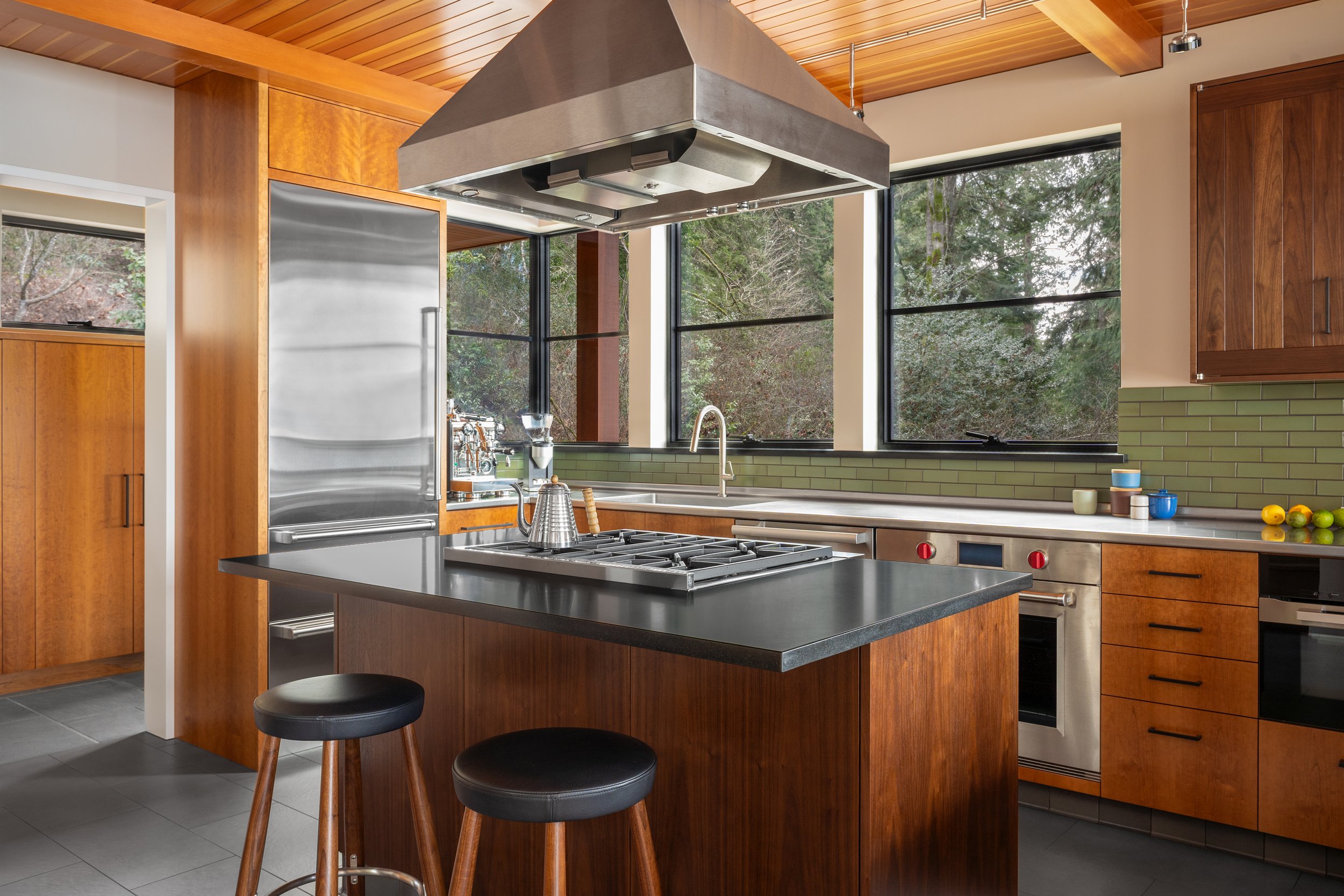 Handmade tiles bring warmth to the kitchen