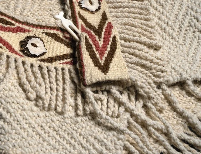 Kelly Sullivan, Many Hands, 2025, overspun shawl