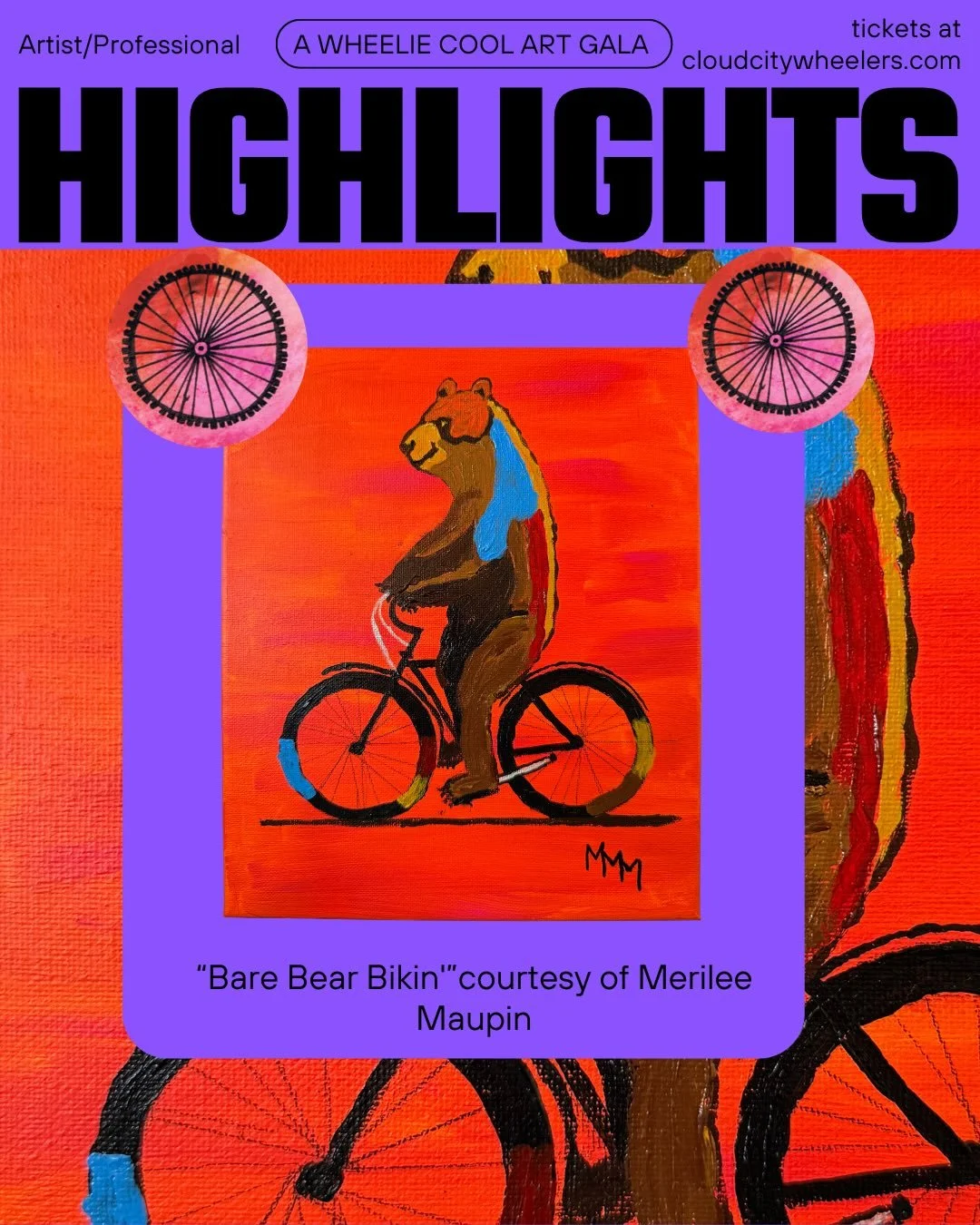 THIS SATURDAY NIGHT! 7p-10p! Join CCW, @harperrosestudios , and @thefamousleadville for The Wheelie Cool Art Gala: a night of show-stopping works, live music (@ryanaflores ! 💃), libations, and hors d&rsquo;oeuvres in support of the trails we all lov