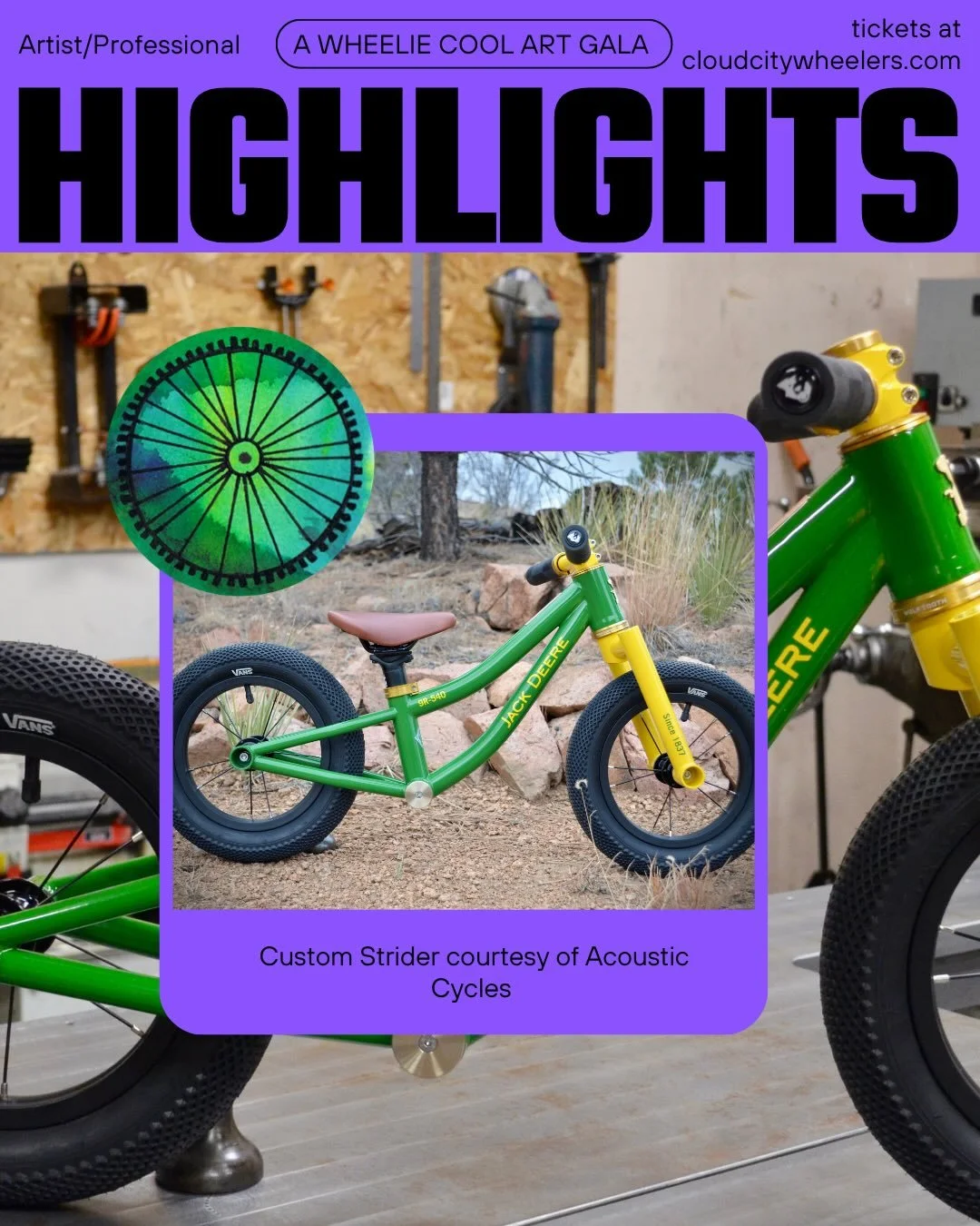 T-MINUS 3 DAYS until the Wheelie Cool Art Gala! For the next 72 hrs we&rsquo;ll continue to highlight and hype the artists and pieces that have shown up for the community, so you walk in knowing exactly which pieces you&rsquo;re ready to take home! T