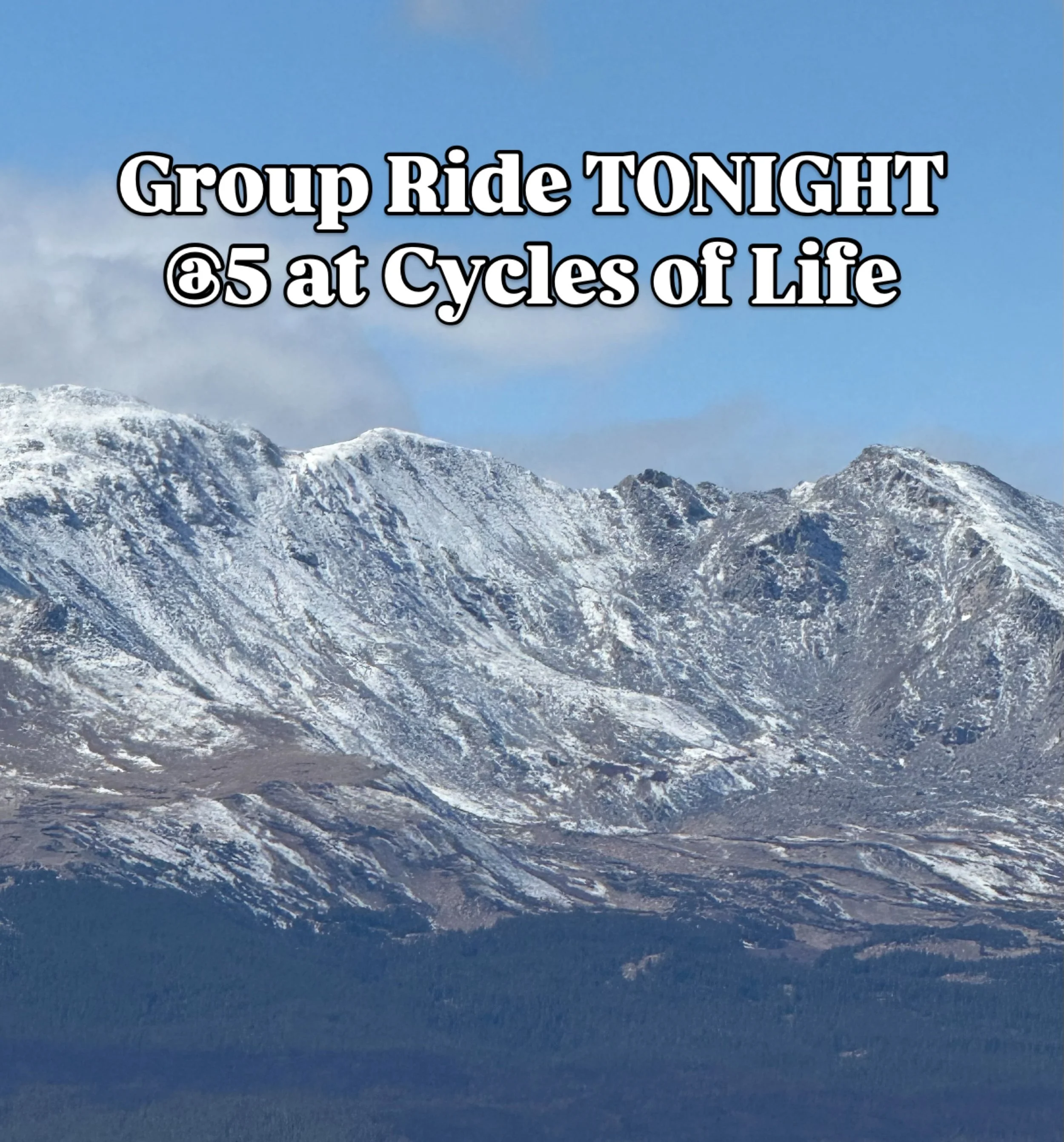 We&rsquo;re riding tonight as long as the rain (or snow) holds off!