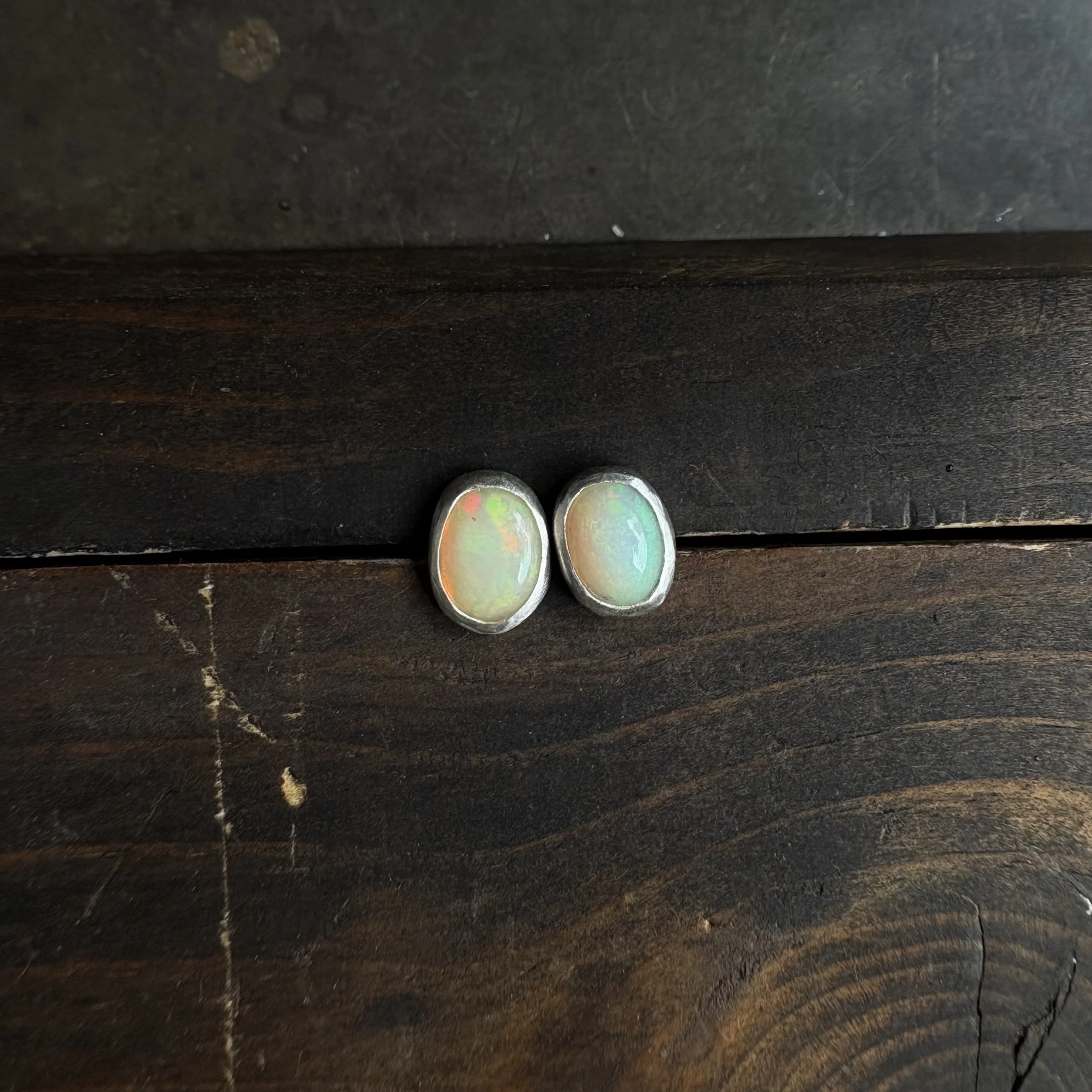 Large Oval Opal Posts