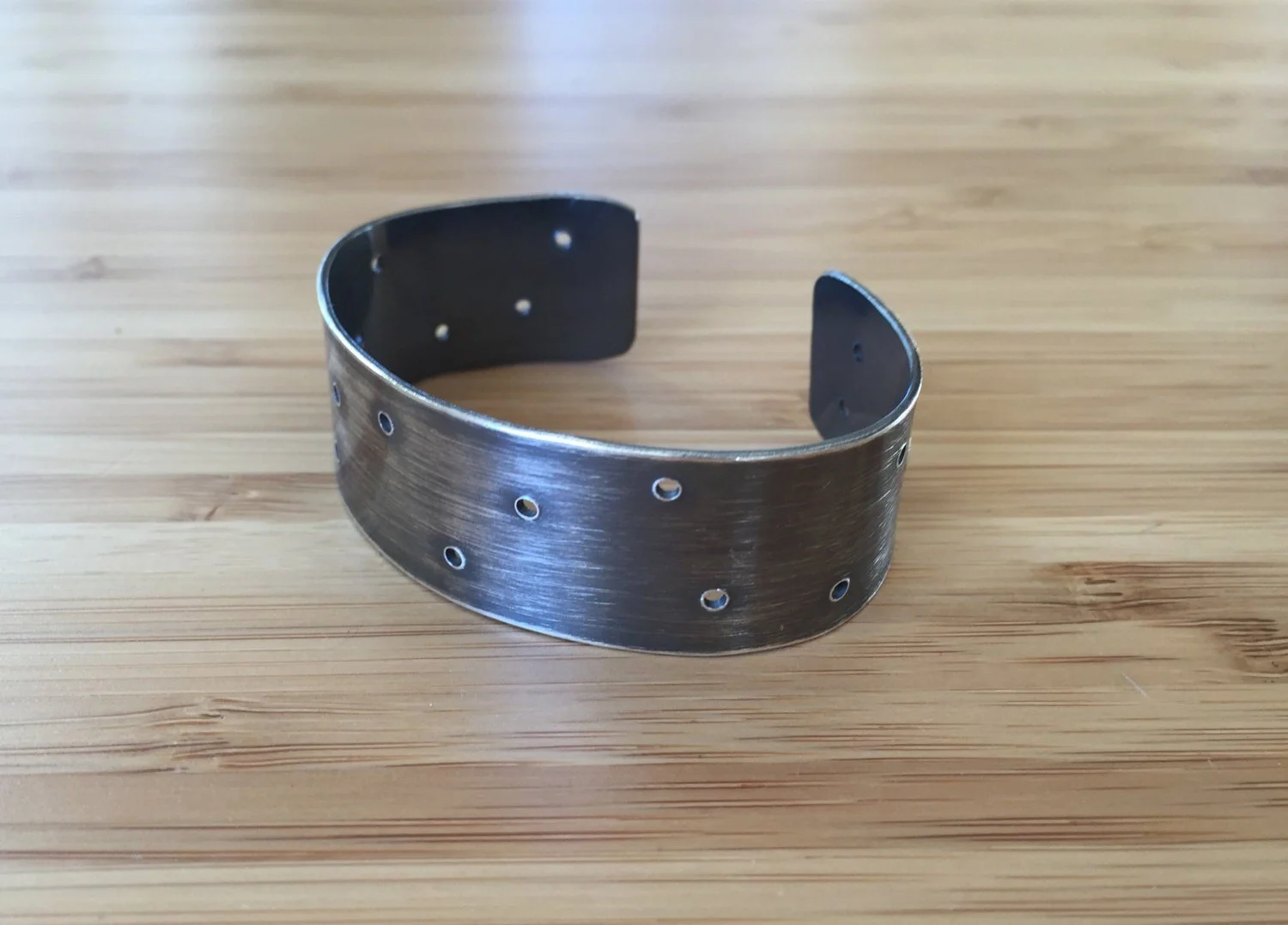 2016 Oxidized Holed Open Cuff