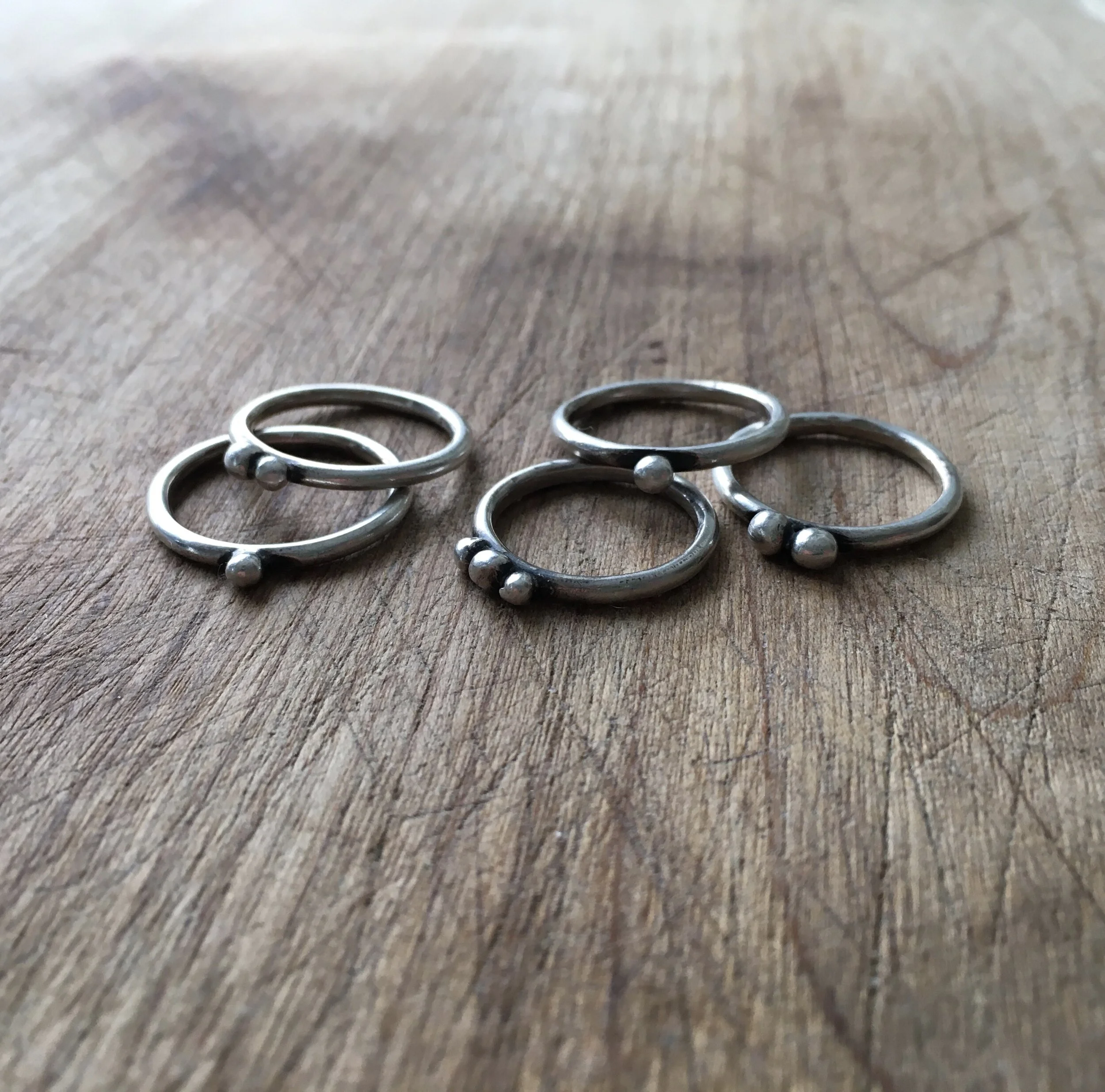 Pebble Stacking Rings Set of 5