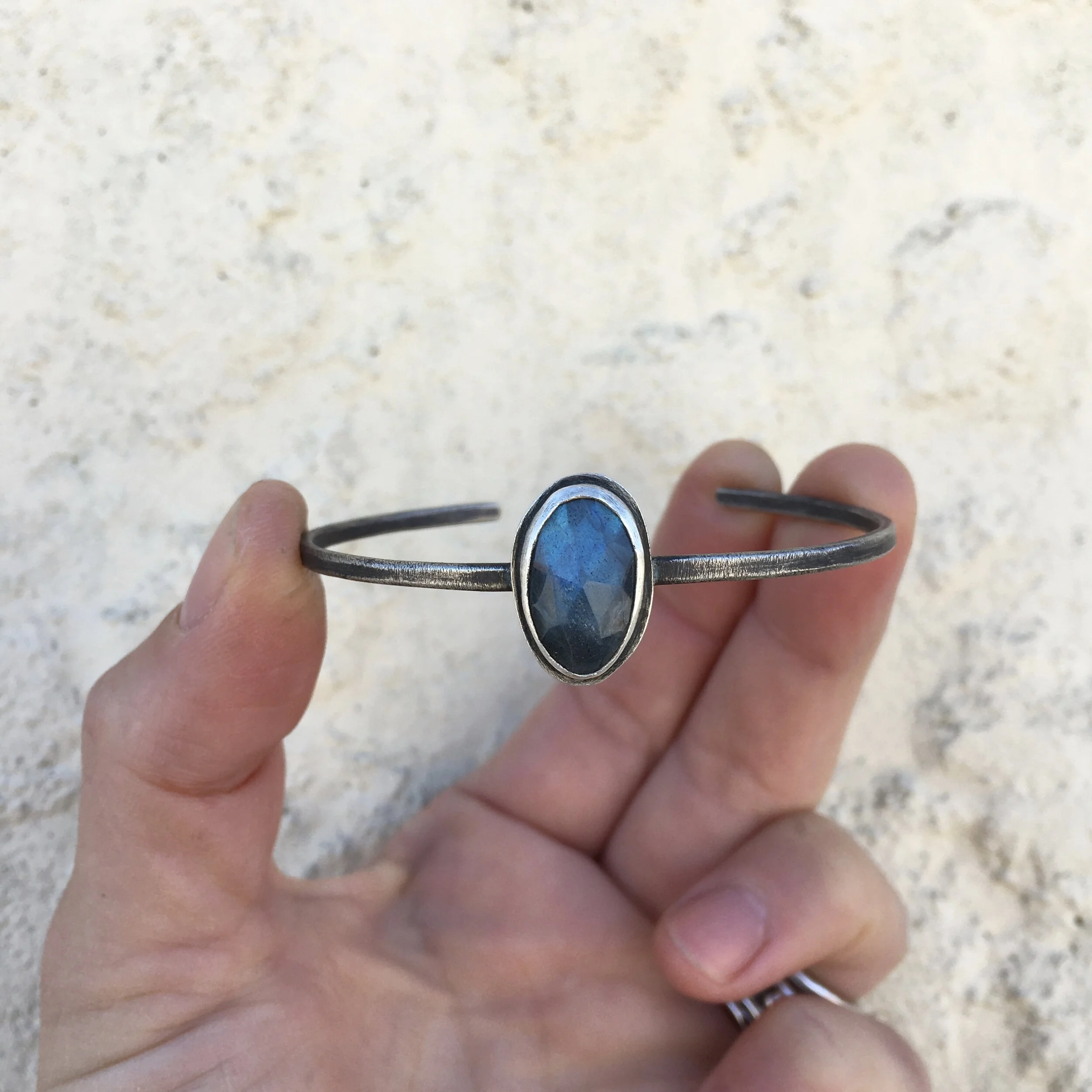 Skinny Cuff # 6 - Labradorite