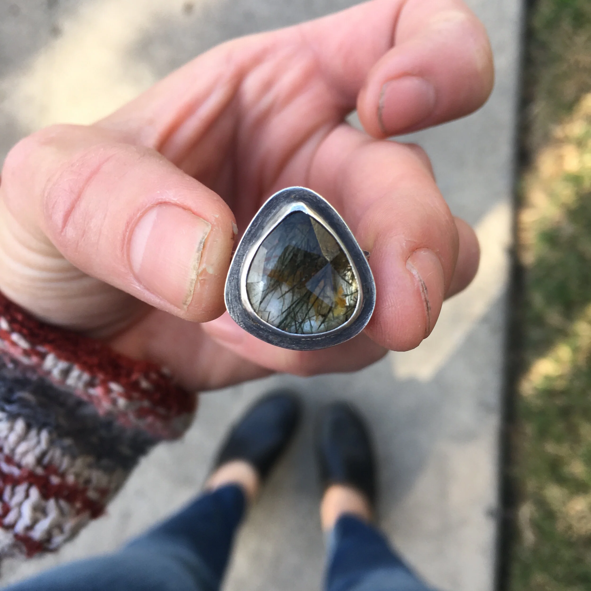 Tourmaline Quartz Ring - Jeremy
