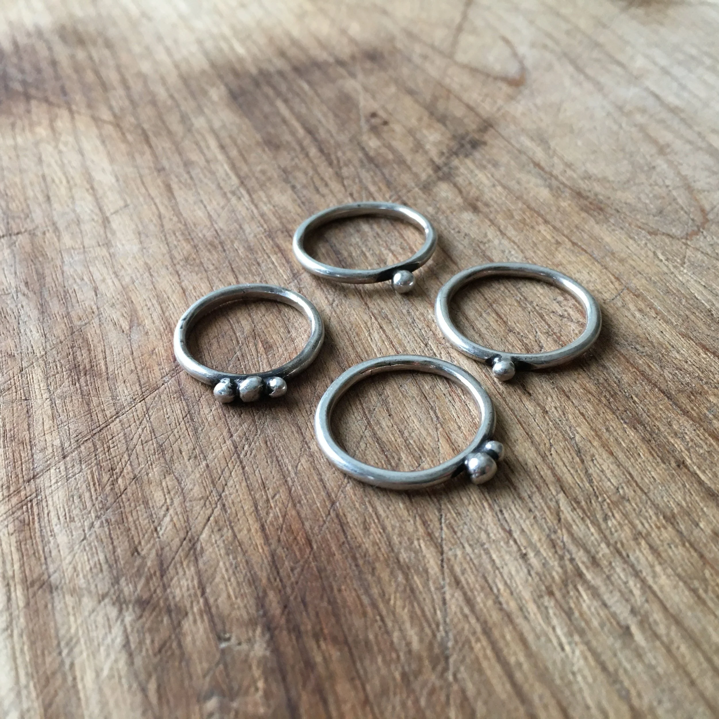 Pebble Stacking Rings Set of 4