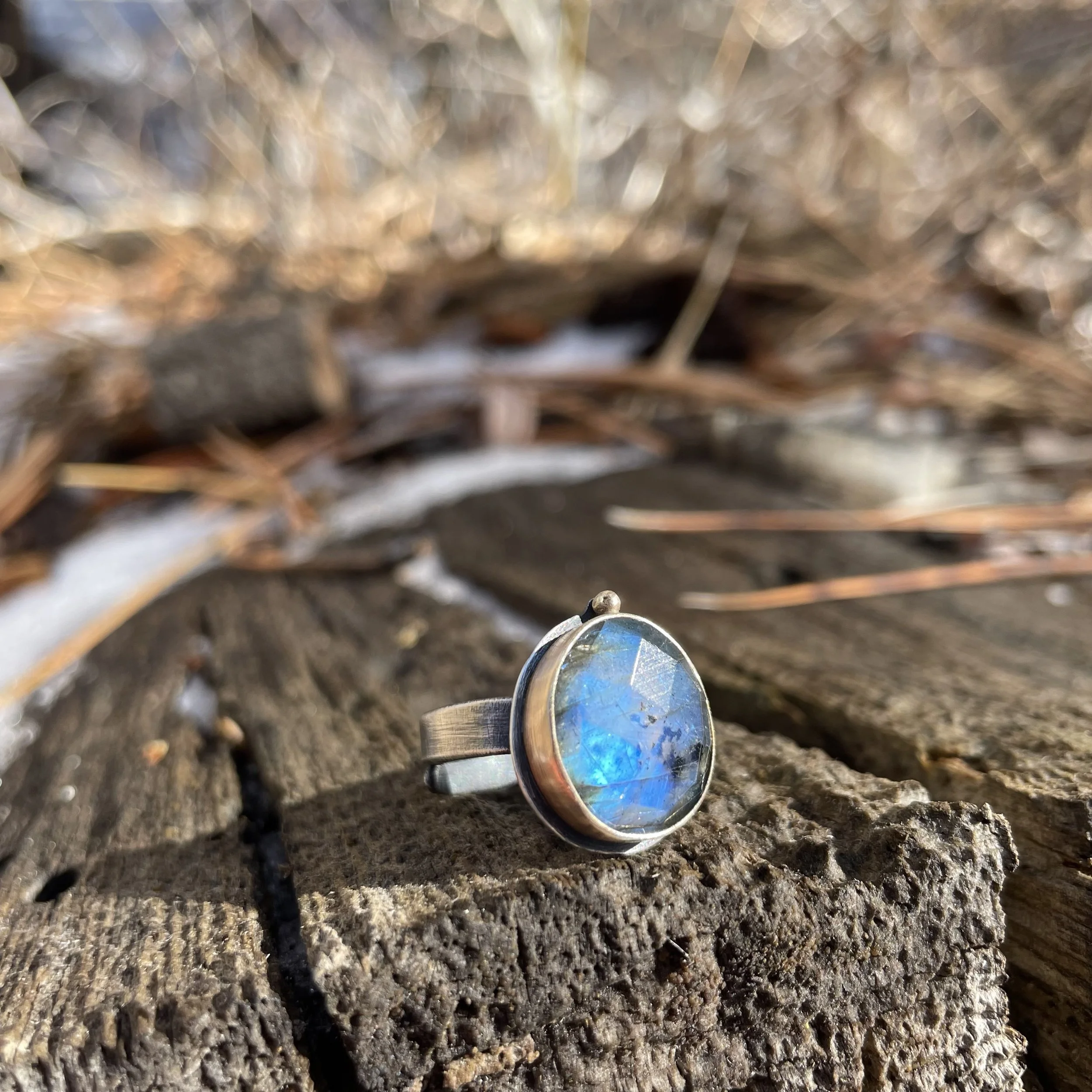 #7 Labradorite with 14k Gold