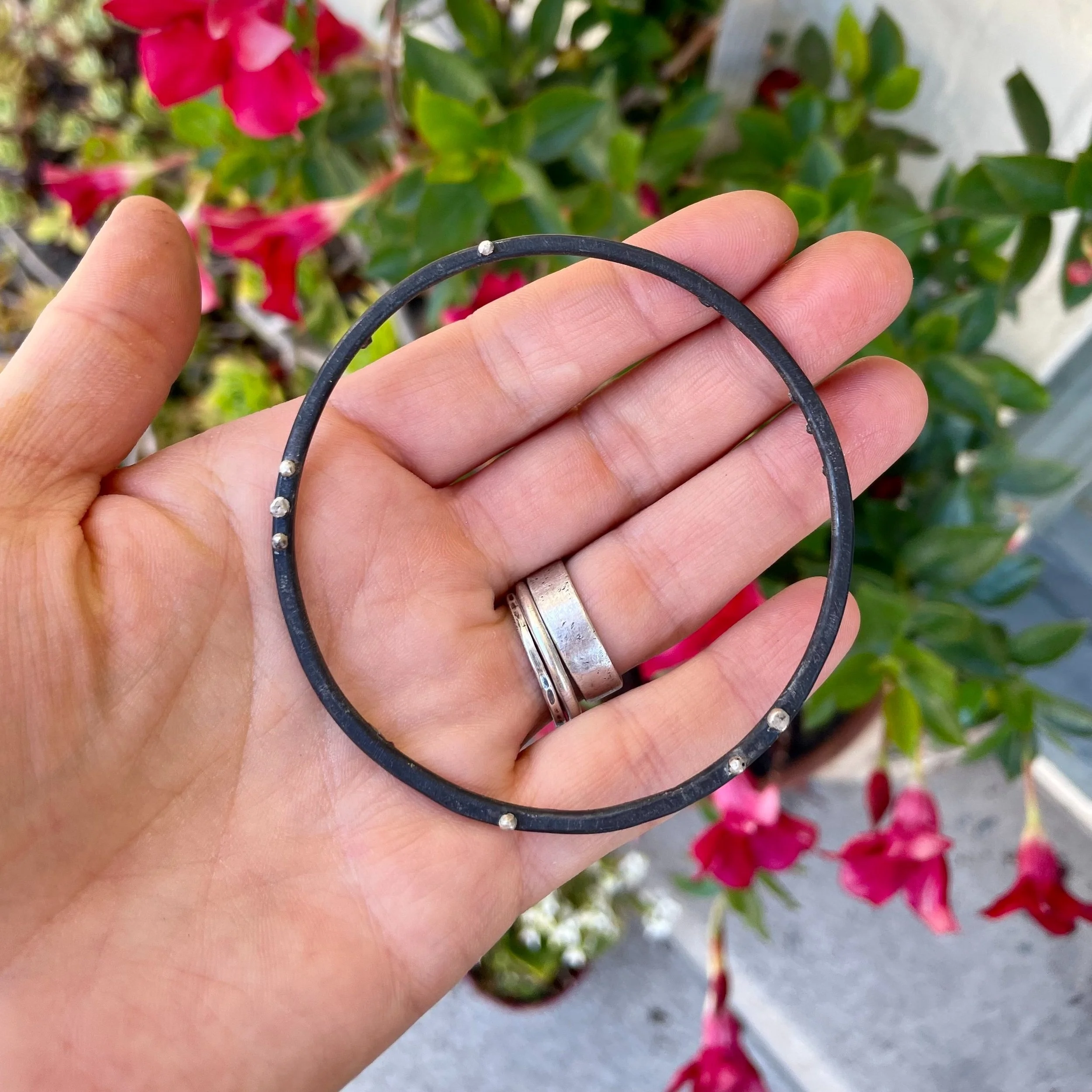 Dotted Oxidized Bracelet